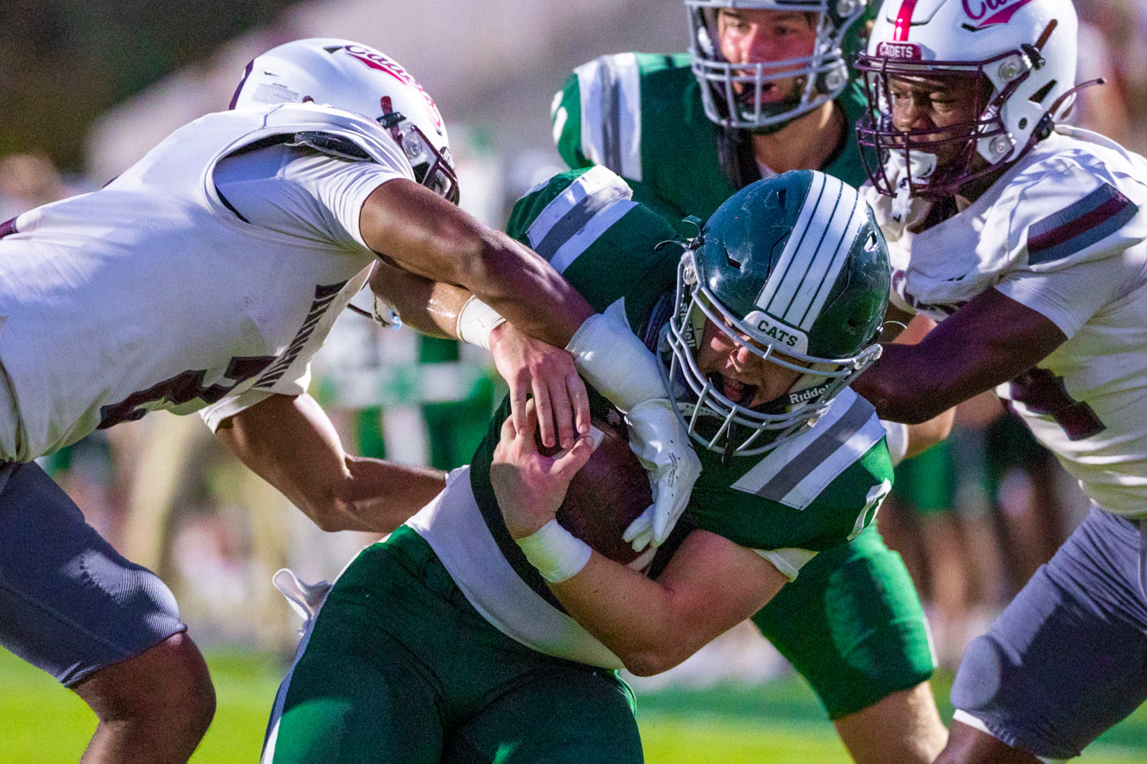 Westminster running back Jack Debutts (0) runs and makes a touchdown against Benedictine at Fritz Orr Field in Atlanta, GA on Friday, Sept. 19th, 2025. (Oscar Guevara Saenz for the AJC)