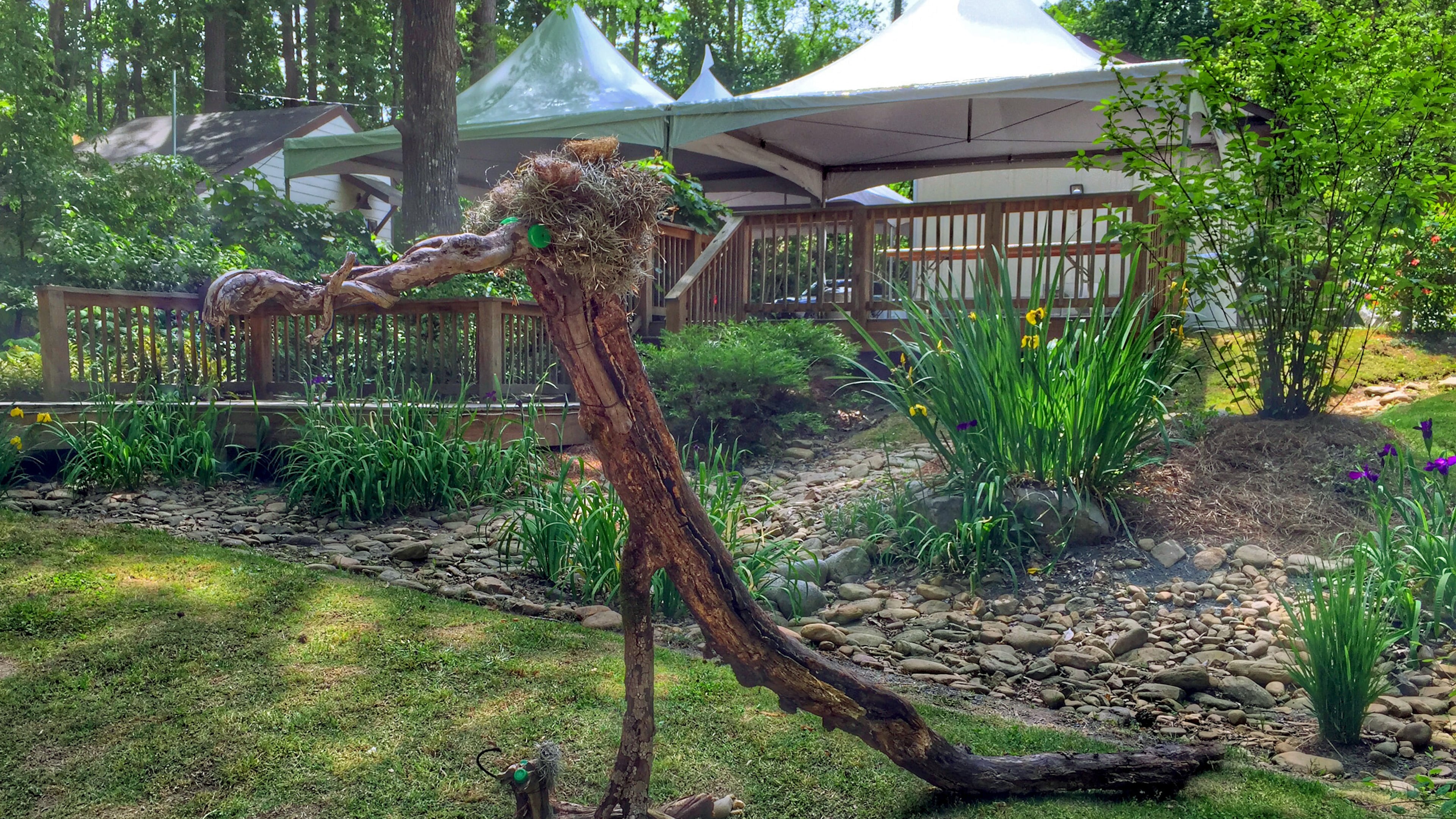 One of the “Hoos,” works of art using natural materials will be on display at the Dunwoody Nature Center. CONTRIBUTED.