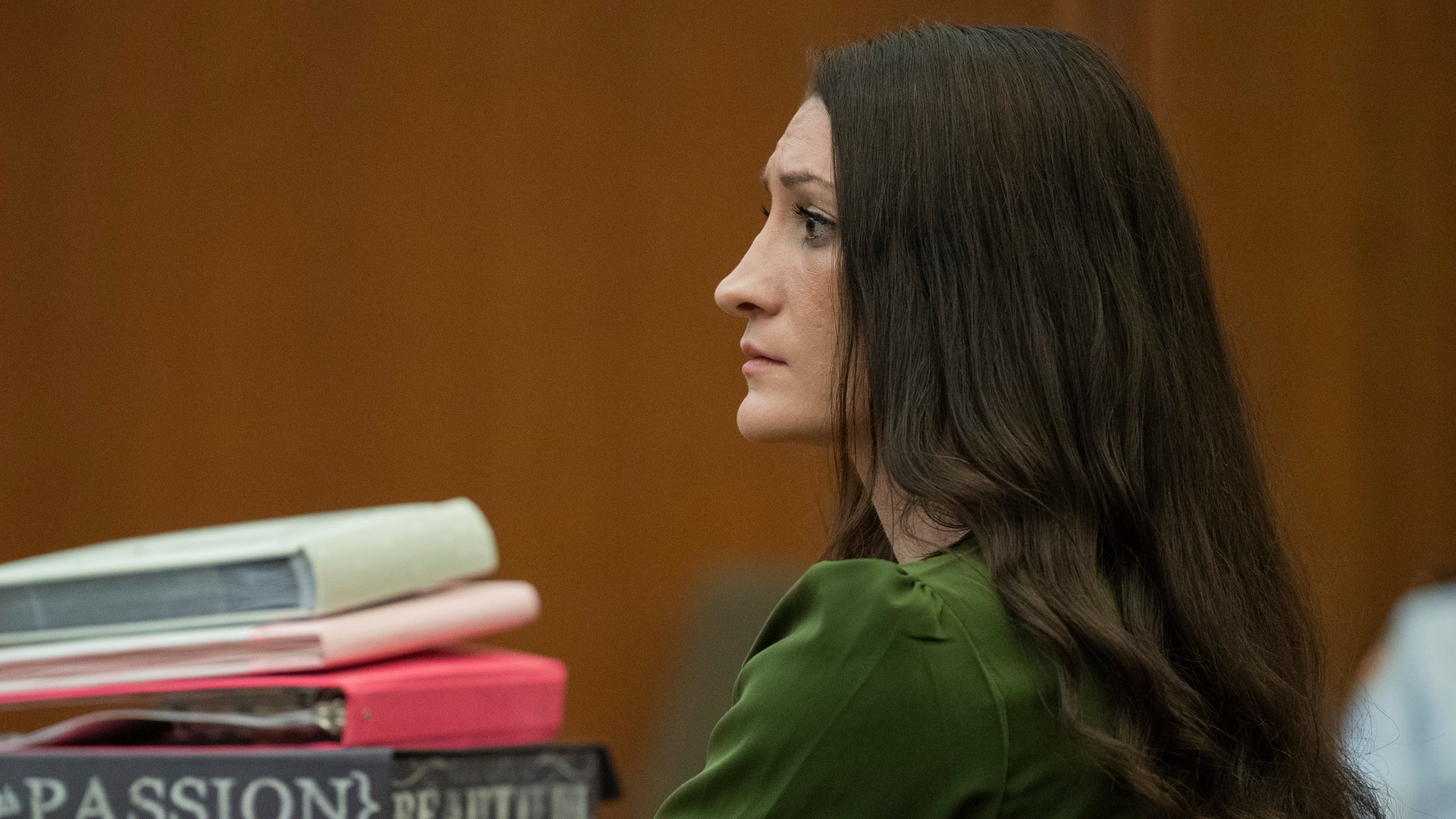 Lindsay Clancy listens during her murder trial Wednesday, Aug. 19, 2026, in Plymouth, Mass. (Amanda Sabga/The Boston Herald via AP, Pool)