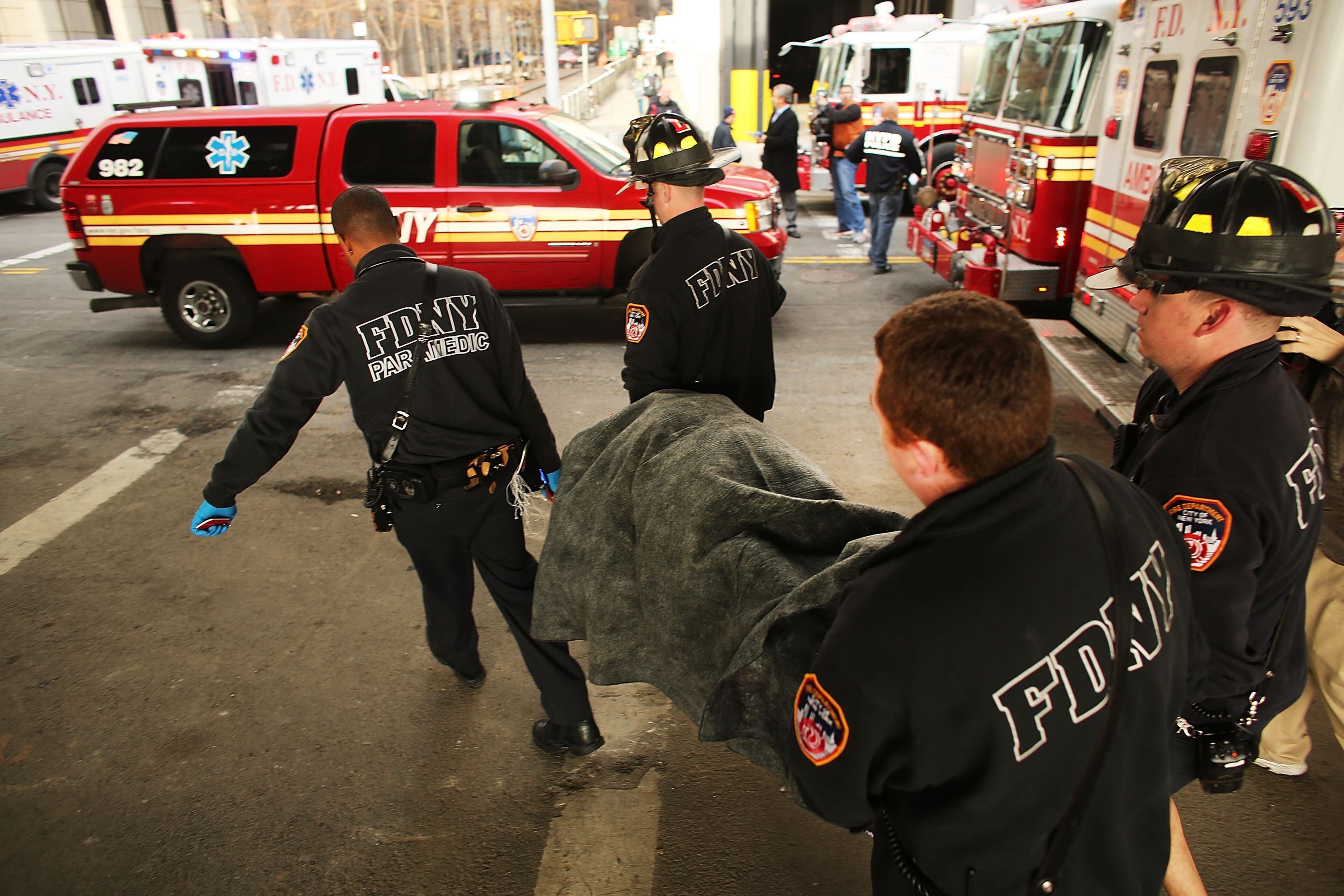 y accident during rush hour in Lower Manhattan on January 9, 2013 in New York City. About 50 people were injured in the accident, which left a large gash on the front side of the Seastreak ferry at Pier 11.