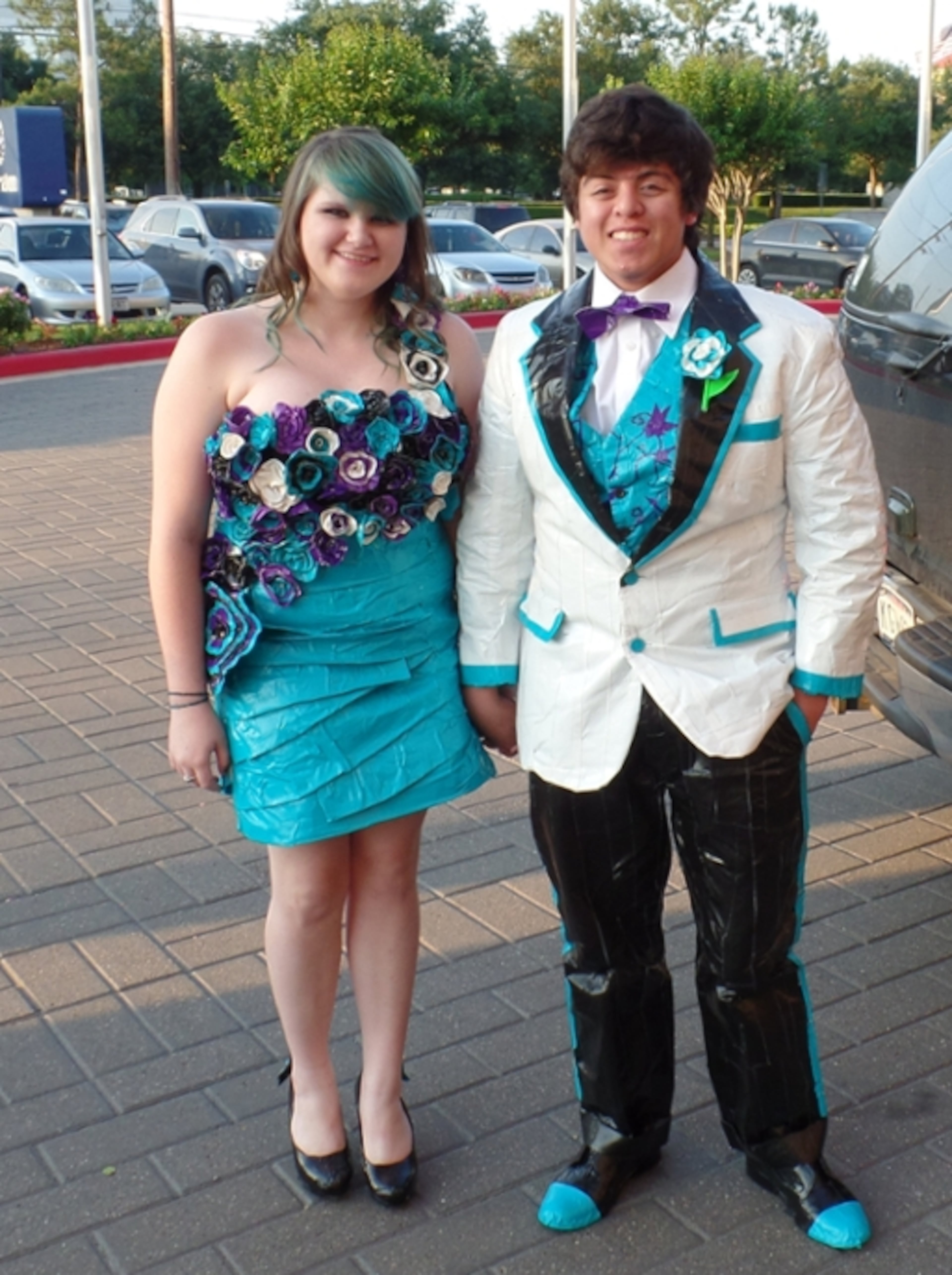 Here are some of the entrants into the 2015 Duck Brand Duct Tape Stuck at Prom scholarship competition.