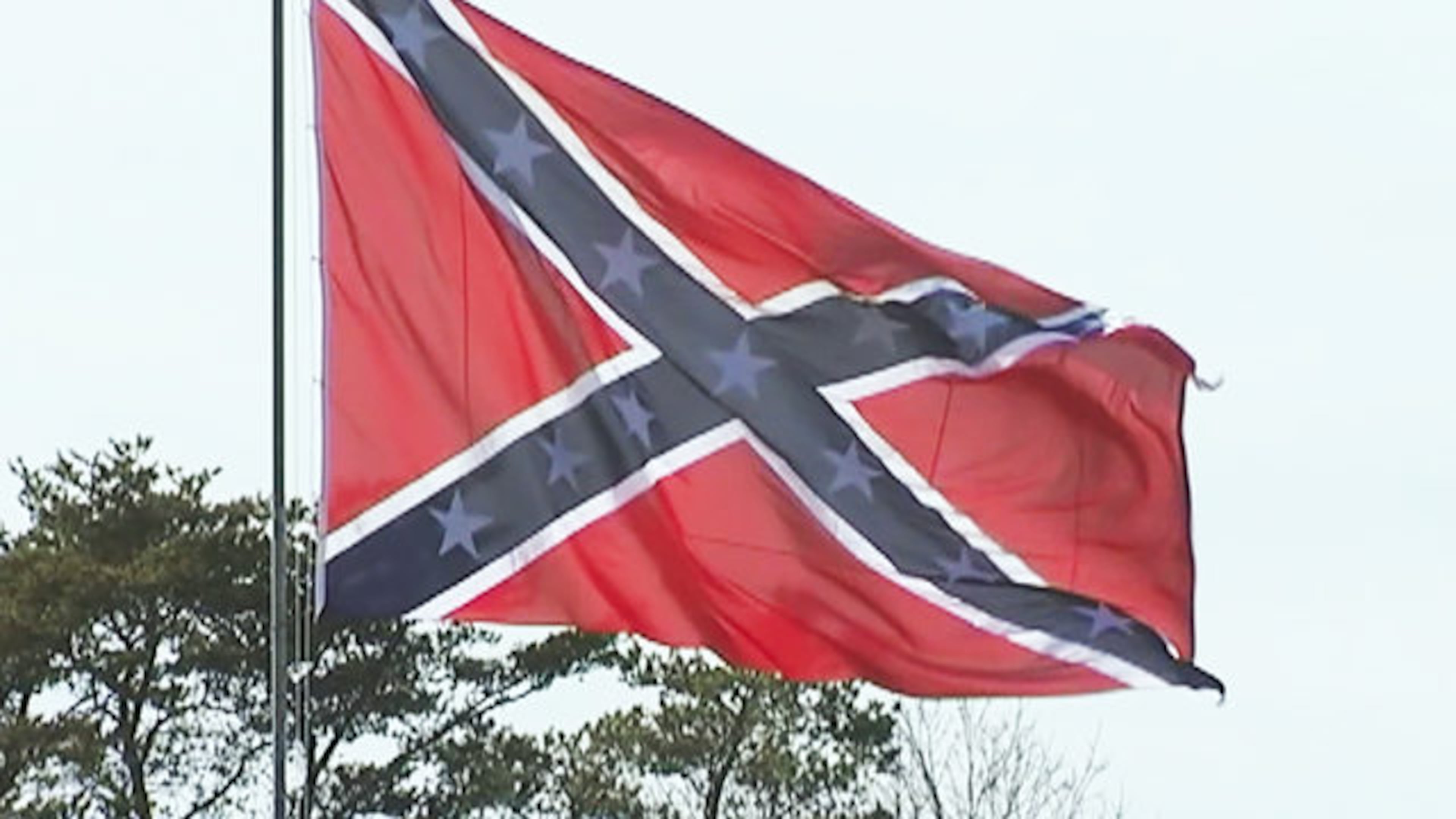 Members of the Sons of Confederate Veterans in a North Carolina county are flying a Confederate flag to protest the removal of Civil War memorials.