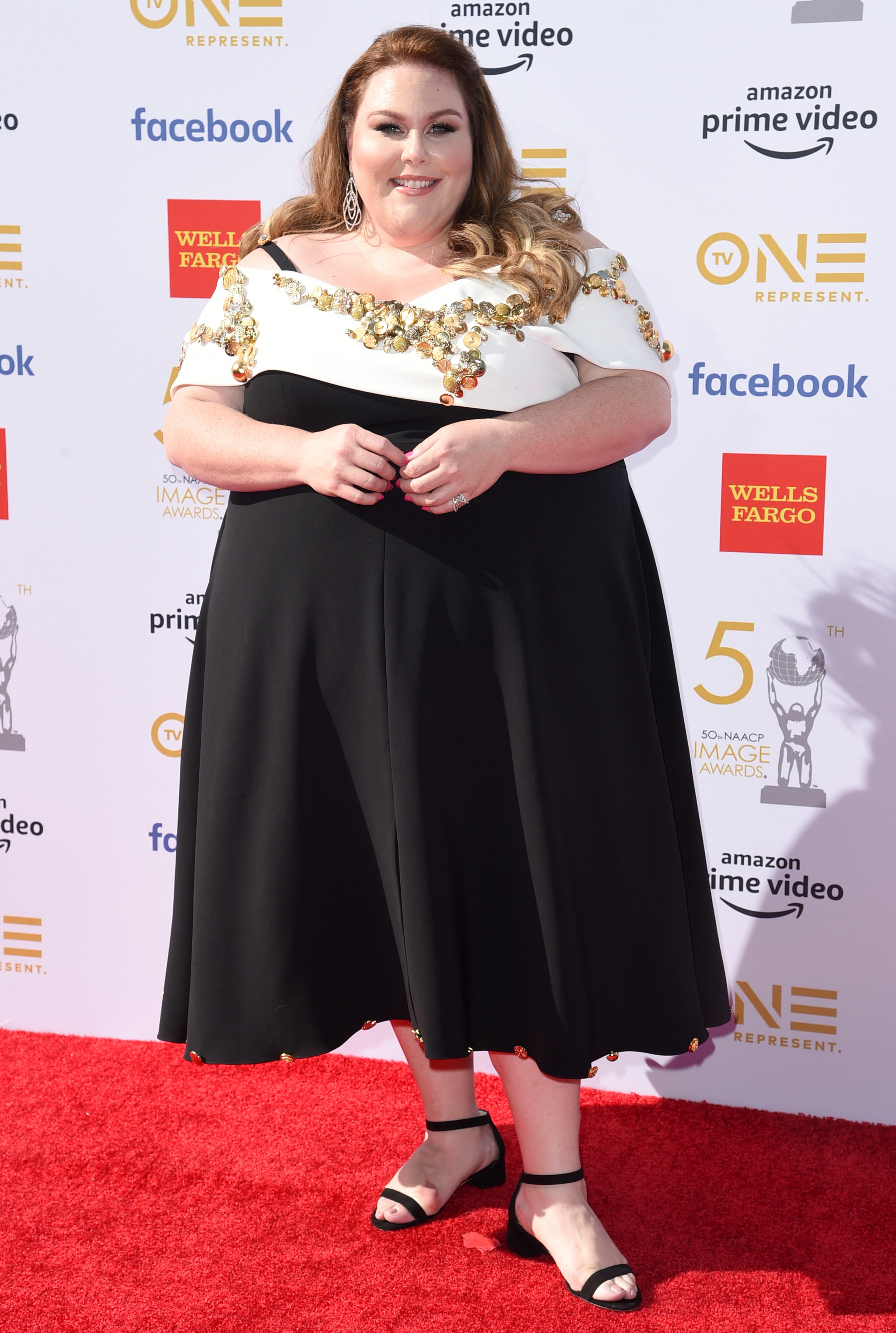 Chrissy Metz arrives at the 50th annual NAACP Image Awards on Saturday, March 30, 2019, at the Dolby Theatre in Los Angeles. (Photo by Richard Shotwell/Invision/AP)
