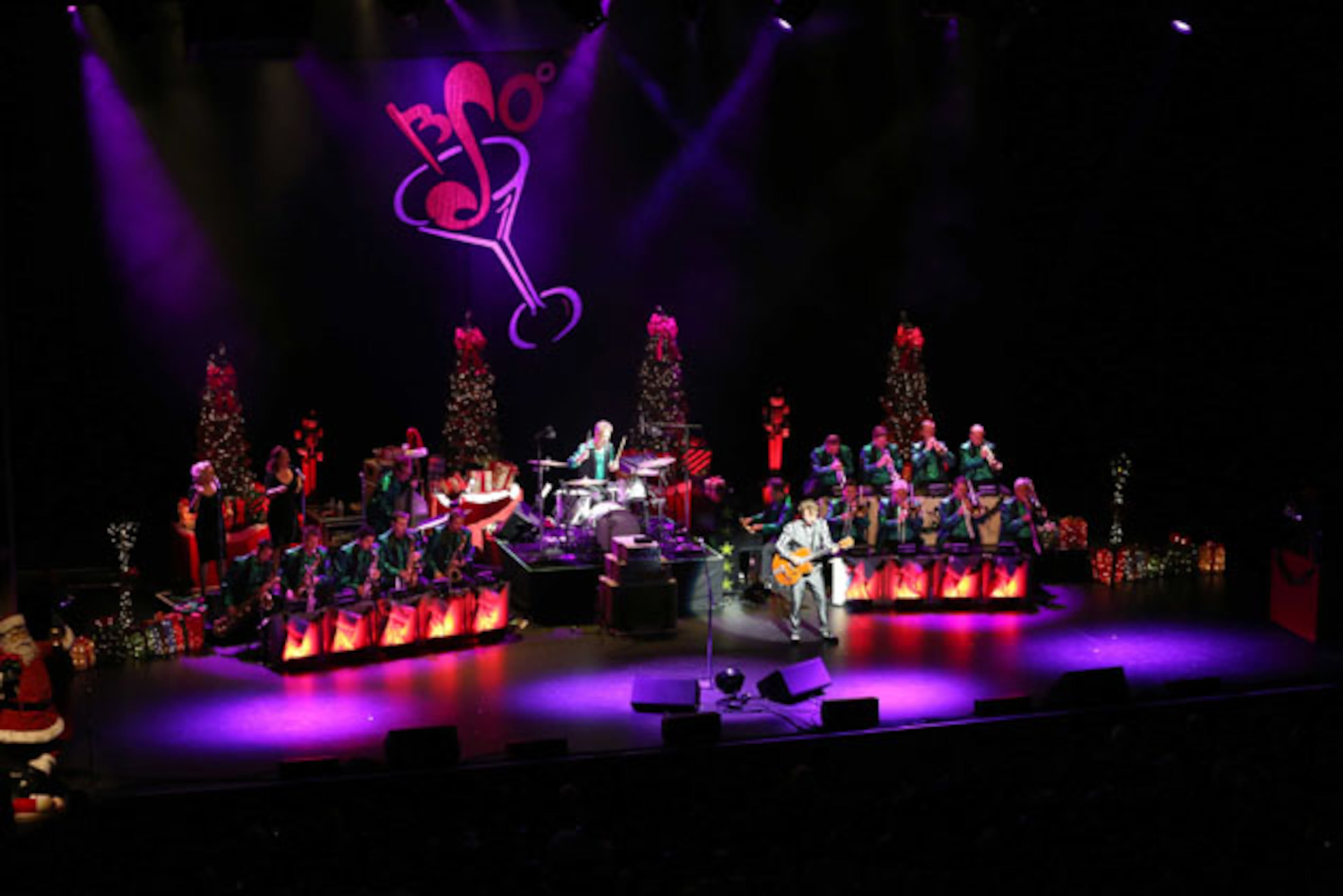 The Brian Setzer Orchestra performed Saturday, Dec. 5, 2015 at a sold-out Cobb Energy Centre in Atlanta as part of its annual Christmas Rocks concert. Robb D. Cohen/ RobbsPhotos.com