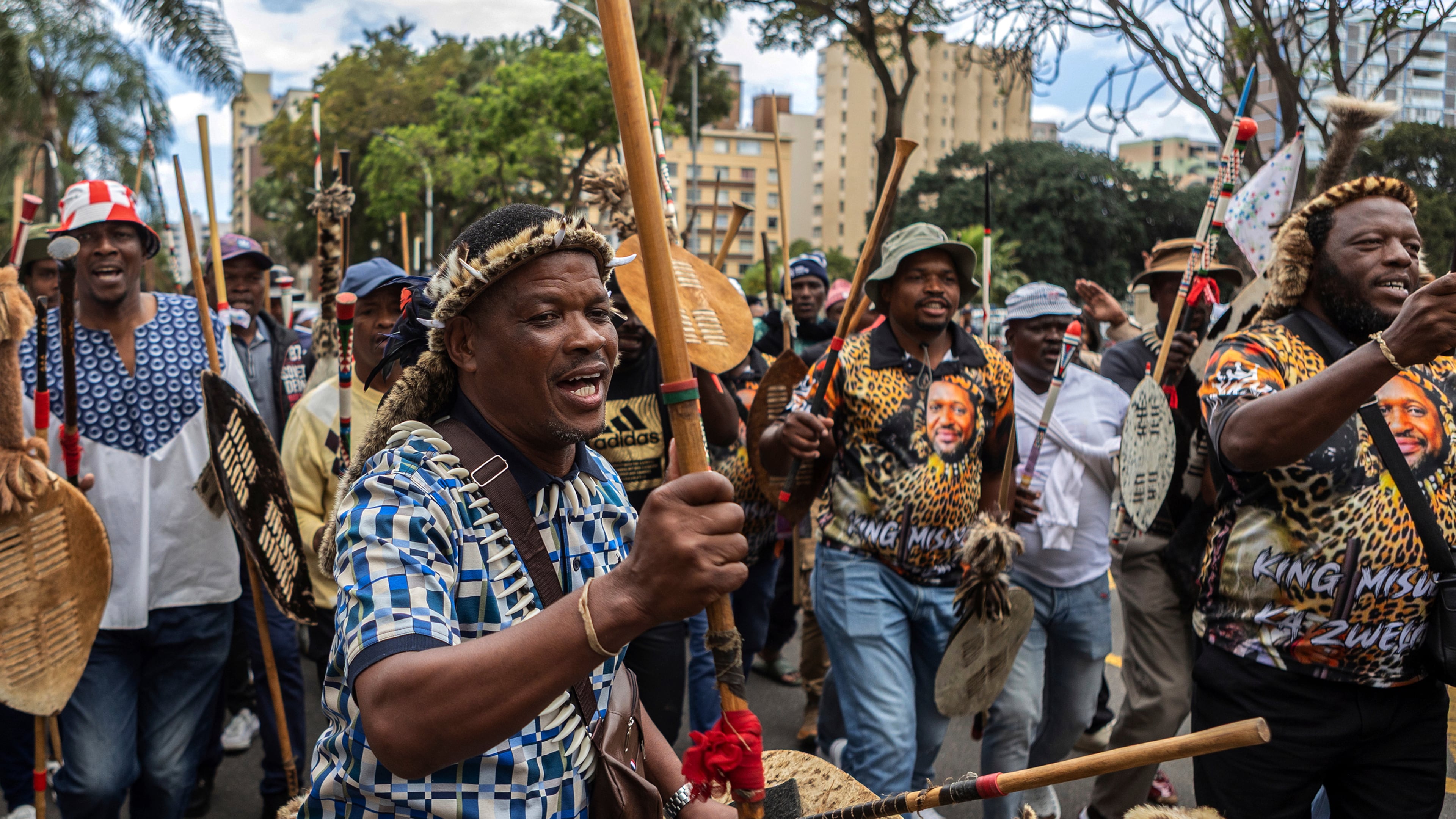 Crowds of anti-illegal immigration protesters demonstrate in the streets in Durban, South Africa, Wednesday, Sept. 30, 2026. (AP Photo)