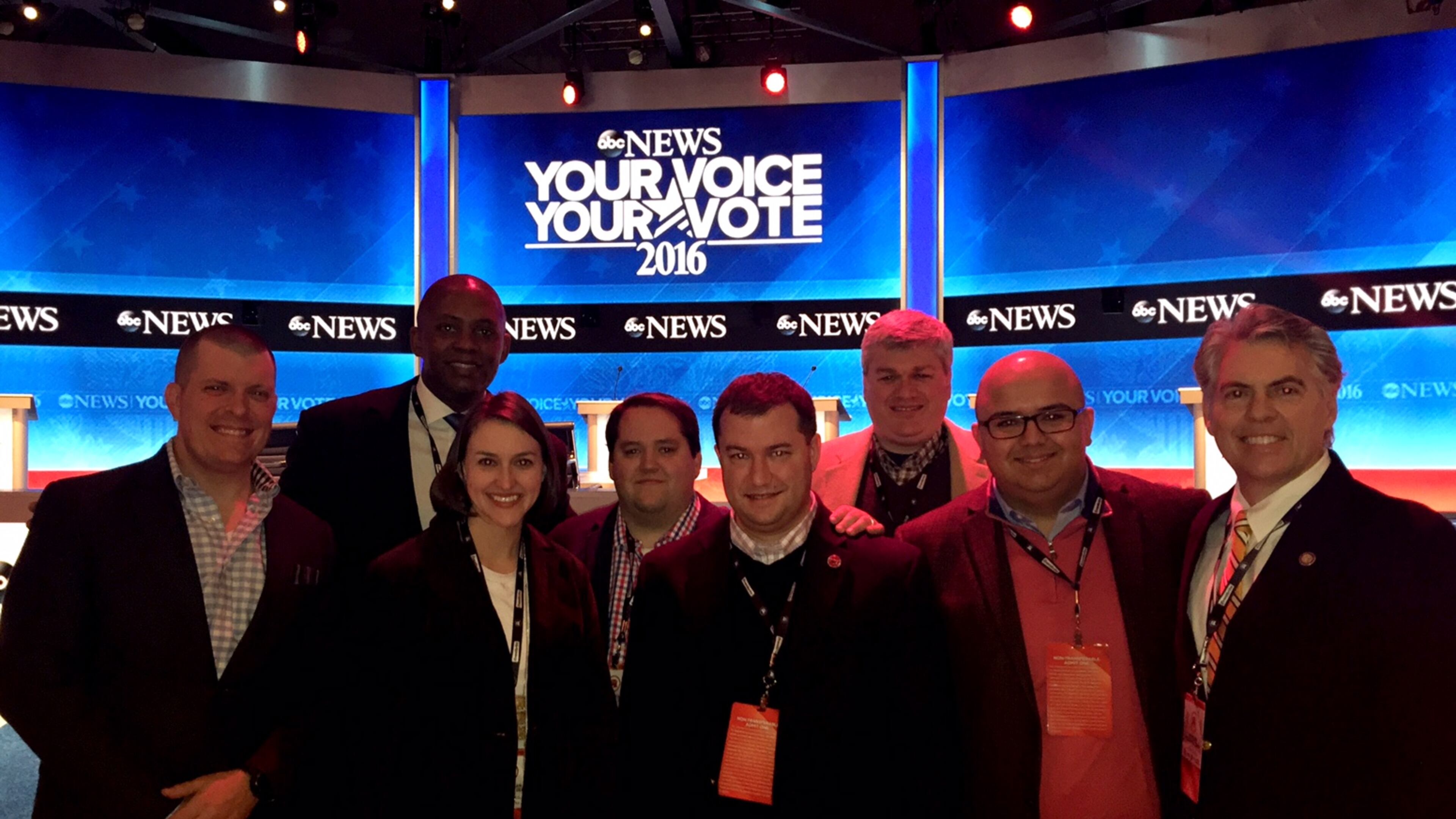 A group of Georgians at the Republican presidential debate on Saturday night.