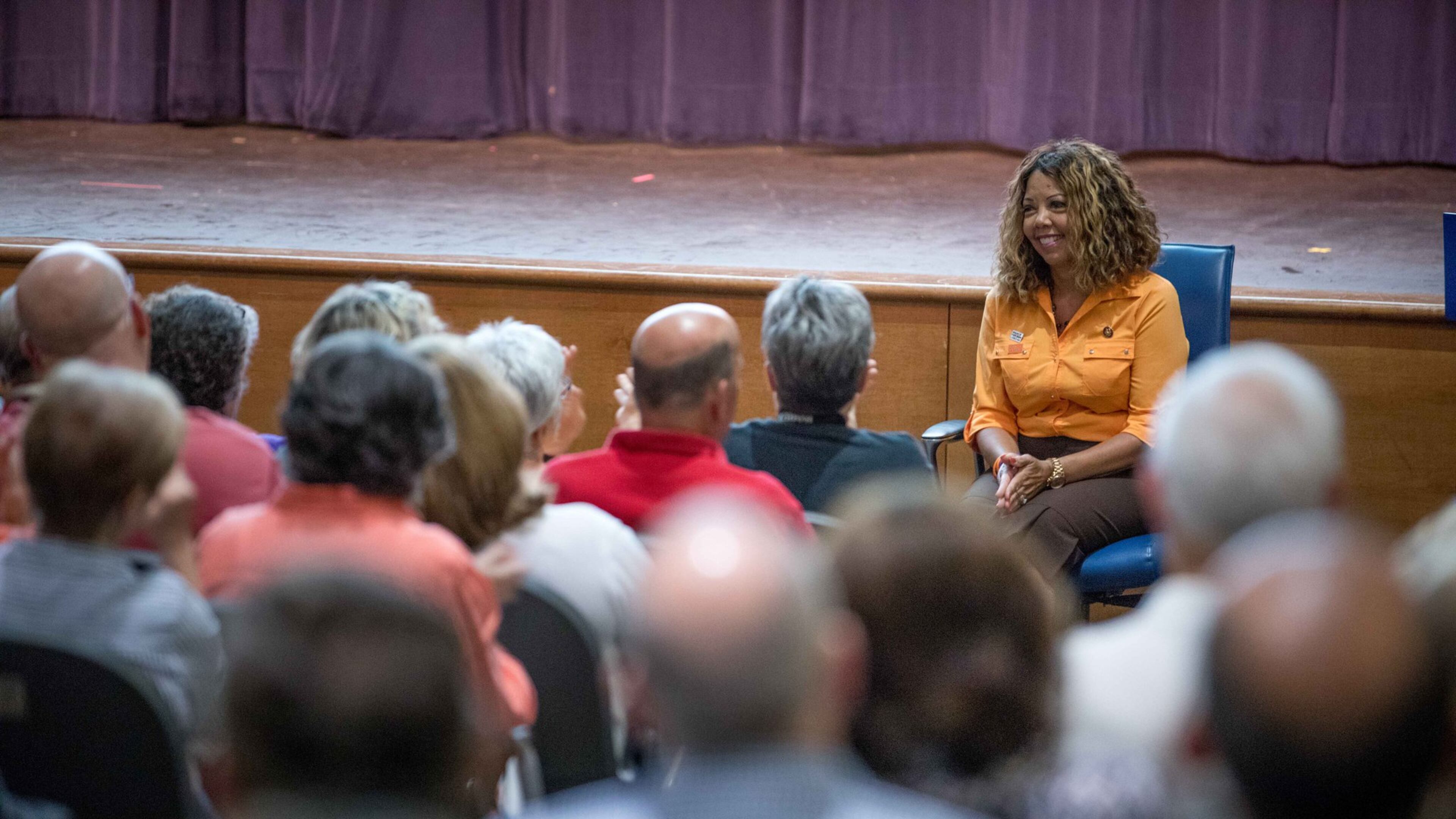U.S. Rep. Lucy McBath, D-Marietta, conducted a town hall at Dunwoody High School on Saturday, June 8, 2019. (Photo: Branden Camp/Special to the AJC)