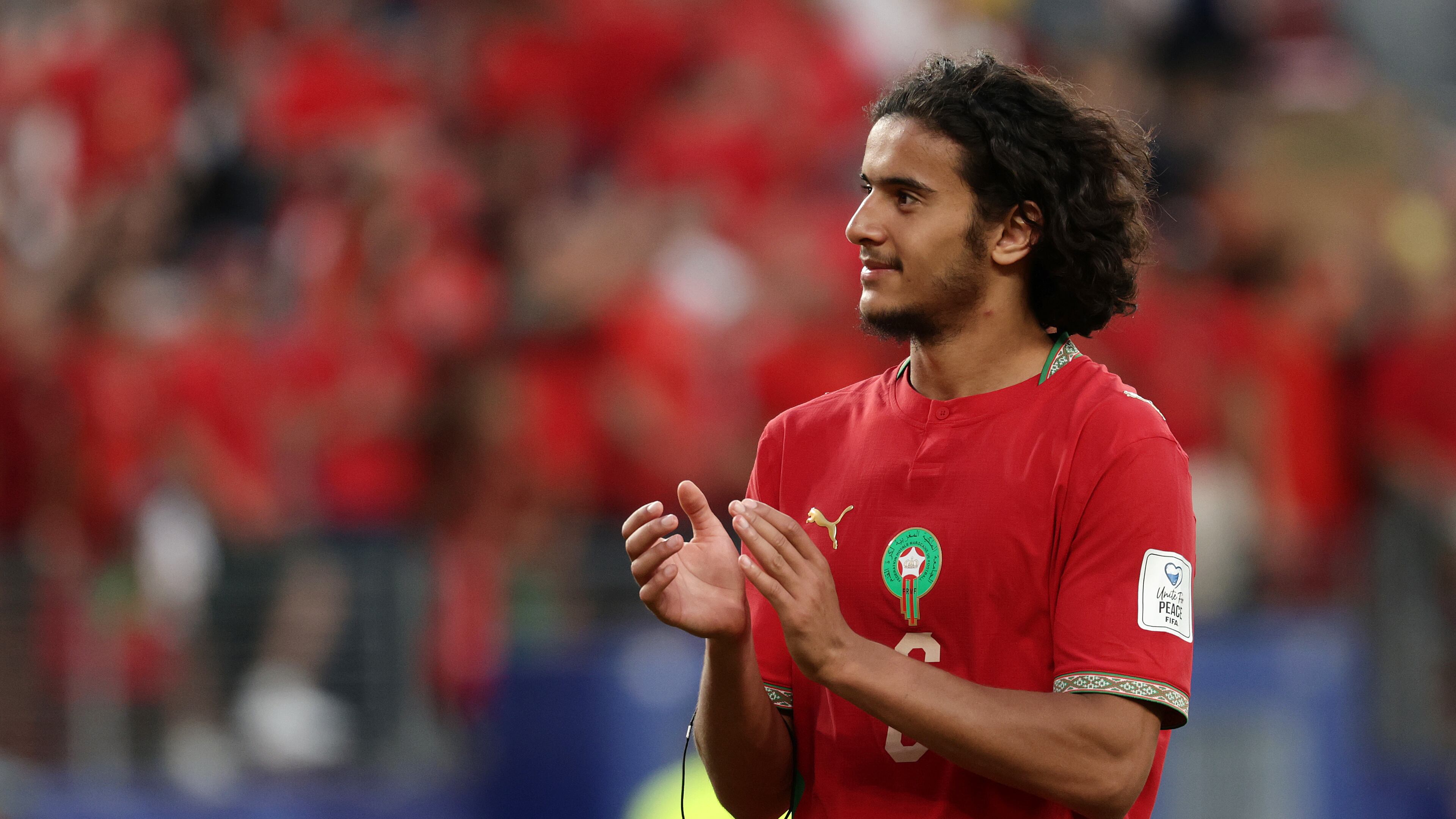 Morocco's Ayyoub Bouaddi claps as he leaves the pich following a tie in the World Cup Group C soccer match between Brazil and Morocco in East Rutherford, N.J., Saturday, June 13, 2026. (Adam Hunger/AP)