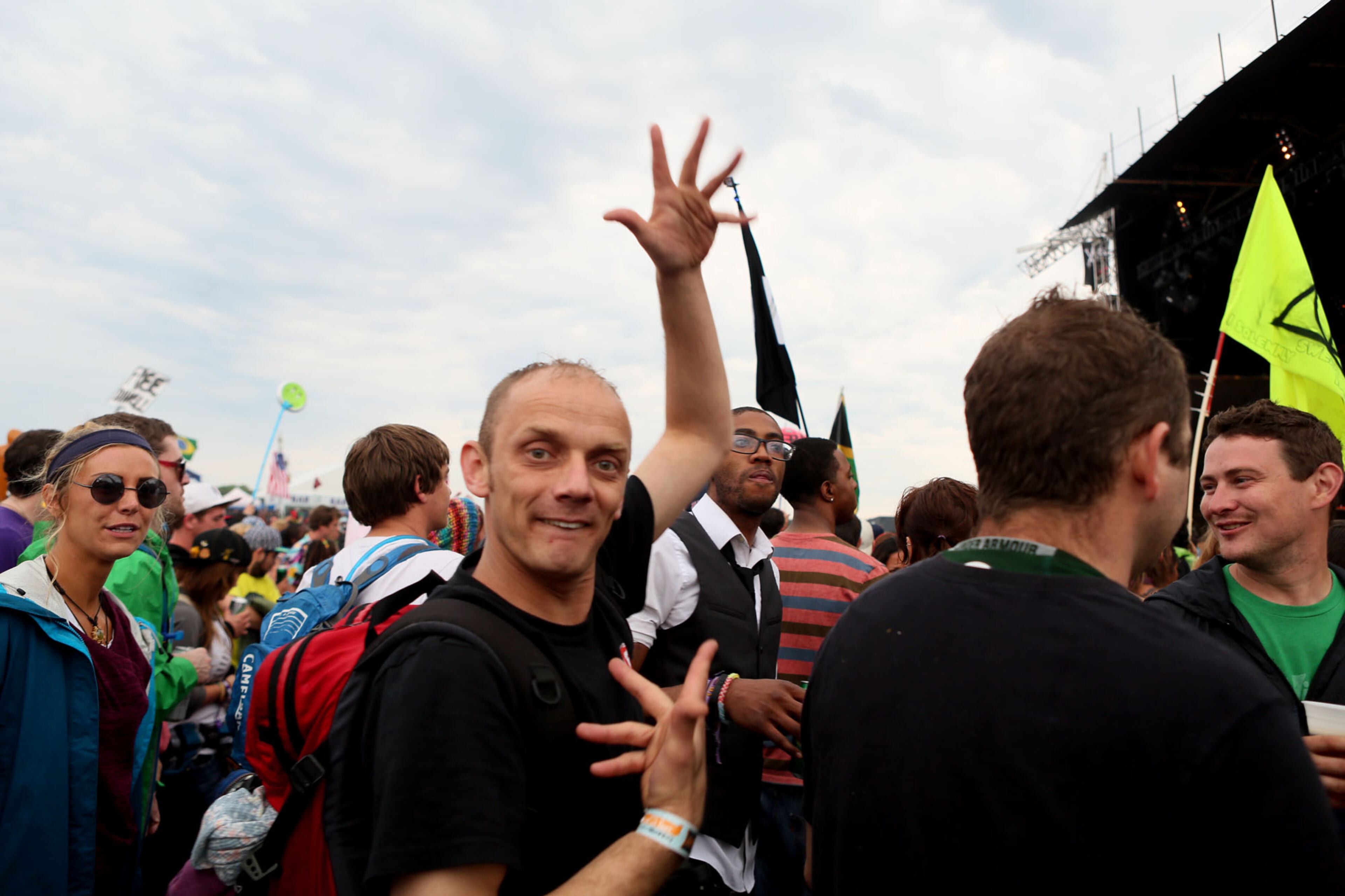 Fans enjoying the performing Thievery Corporation at the Counterpoint Music & Arts Festival at Kingston Downs Sunday. (Akili-Casundria Ramsess/Special to the AJC)