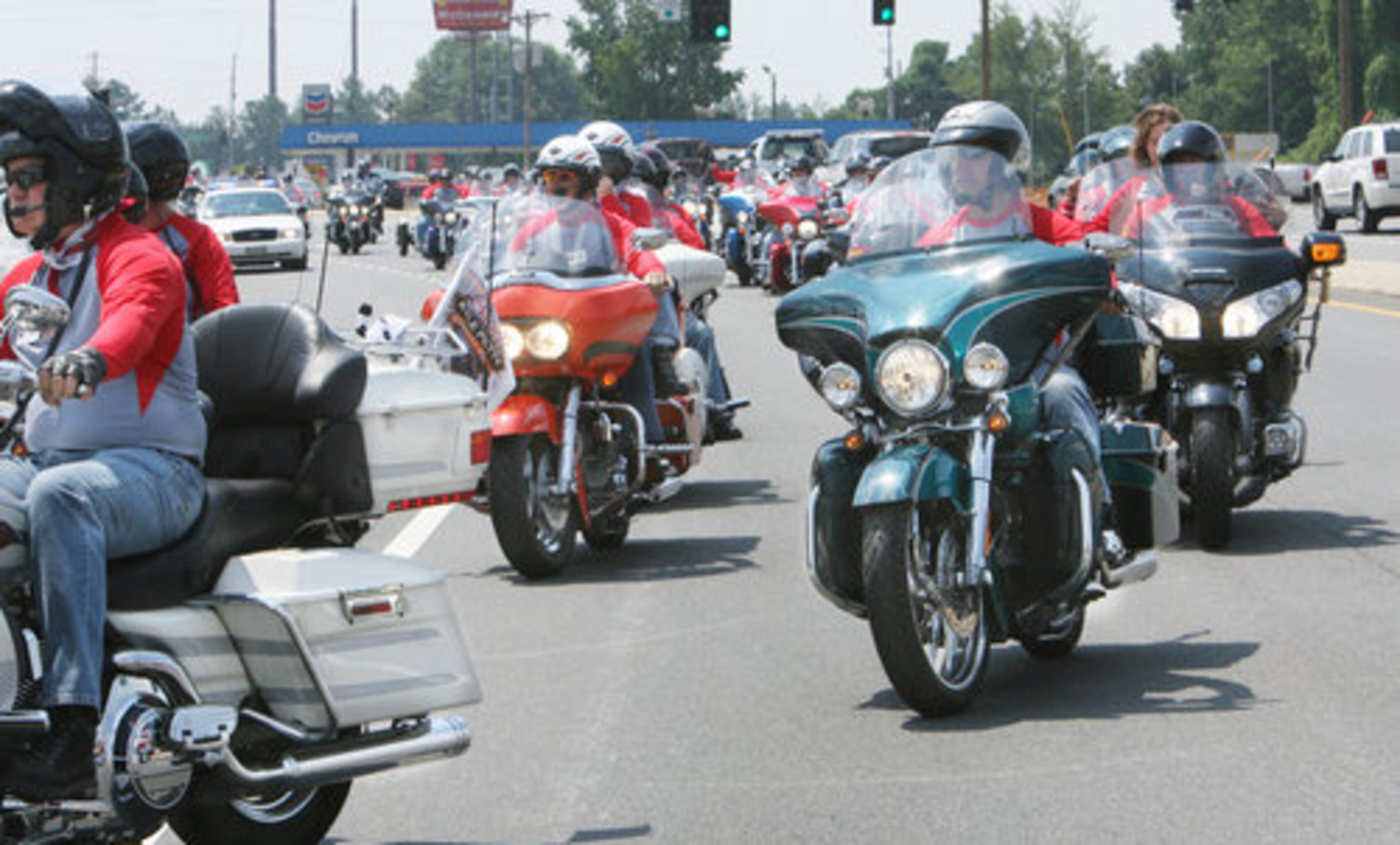 The group of close to 200 motorcyclists began its journey July 13 in Traverse City, Michigan and will finish the trip on Saturday in Savannah.