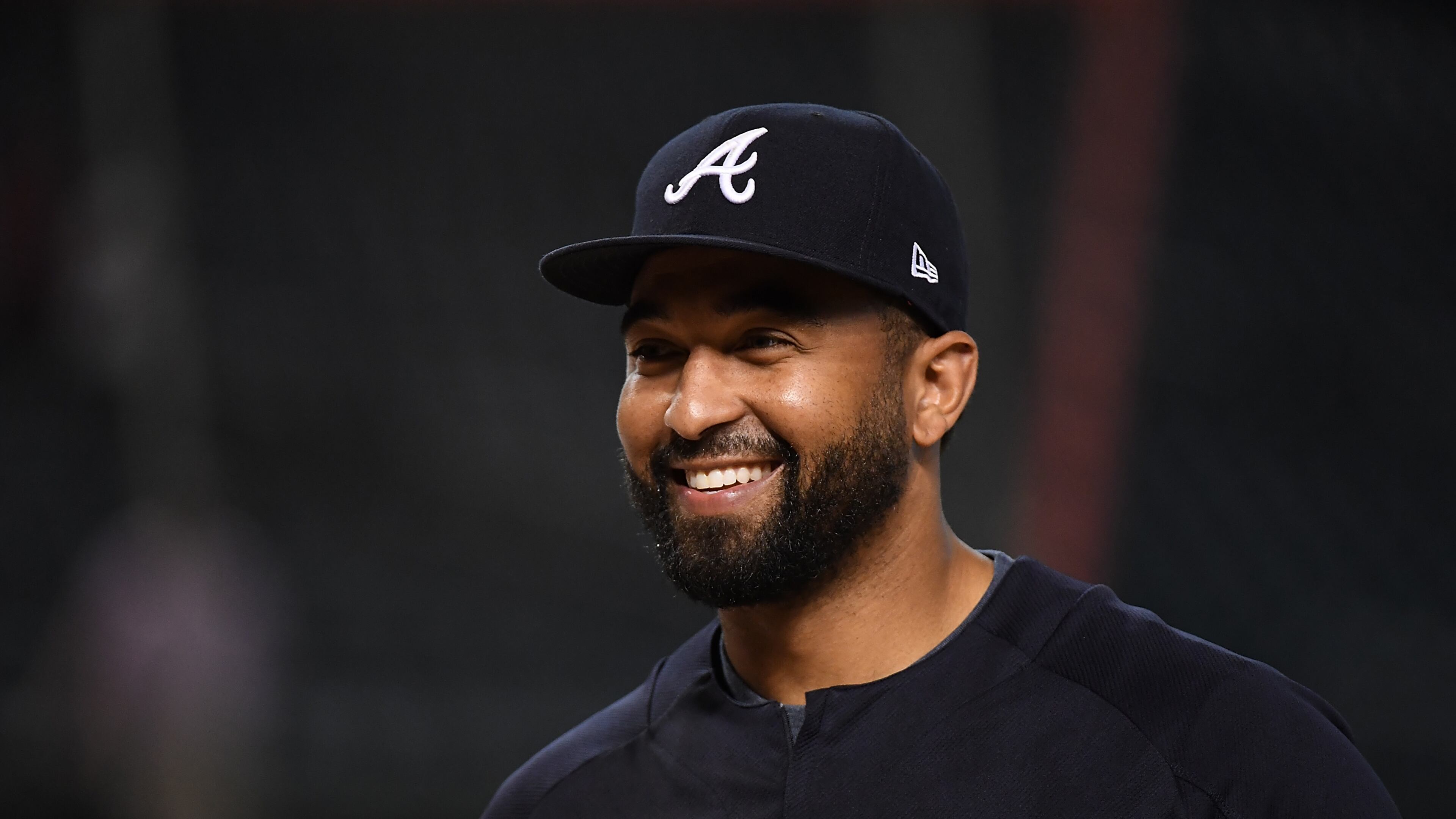 Matt Kemp of the Braves likley will come off the disabled list Saturday. (Photo by Norm Hall/Getty Images)