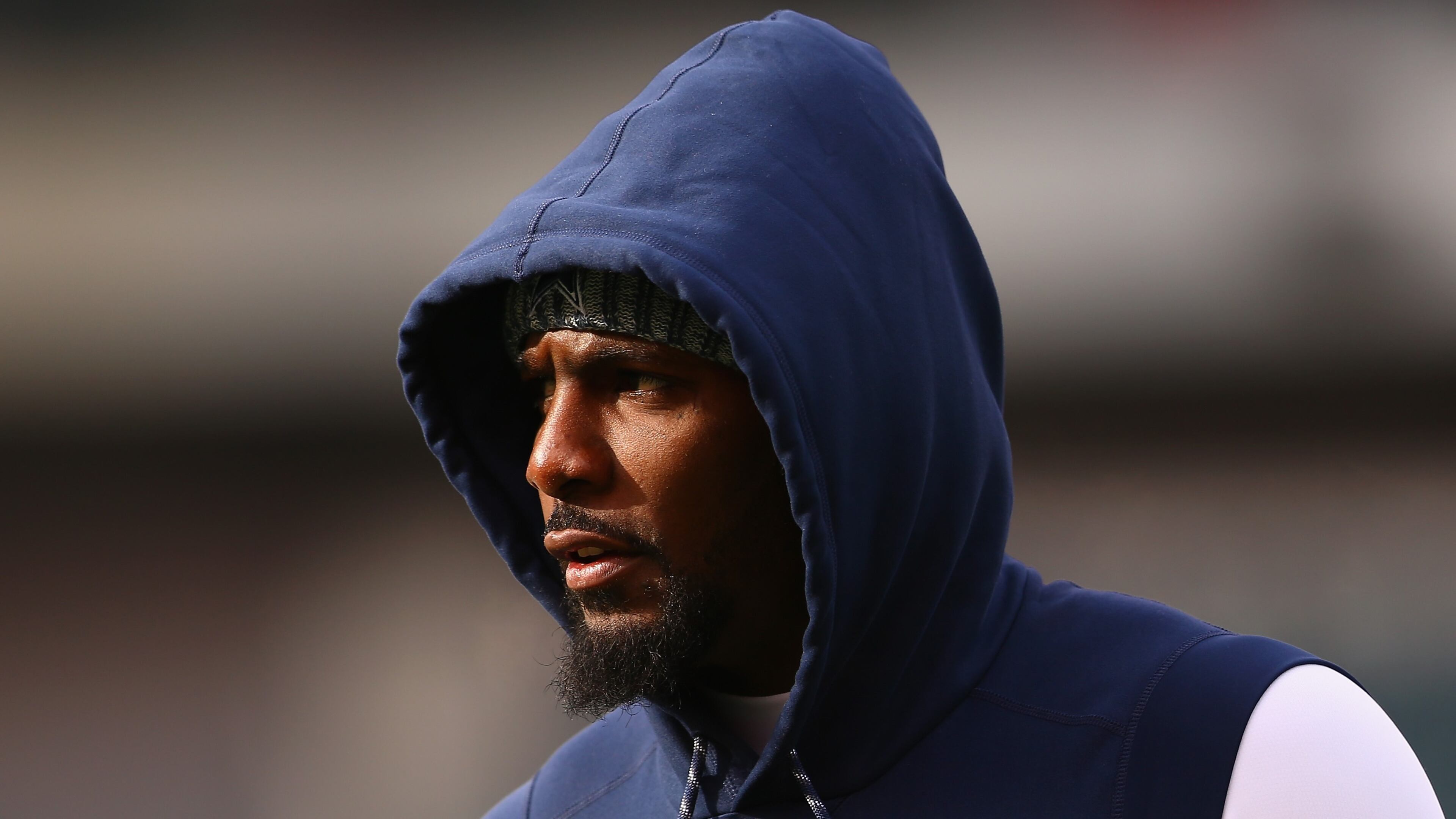 Wide receiver Dez Bryant of the Dallas Cowboys looks on during warmups before playing against the Philadelphia Eagles at Lincoln Financial Field on December 31, 2017 in Philadelphia, Pennsylvania. (Photo by Mitchell Leff/Getty Images)