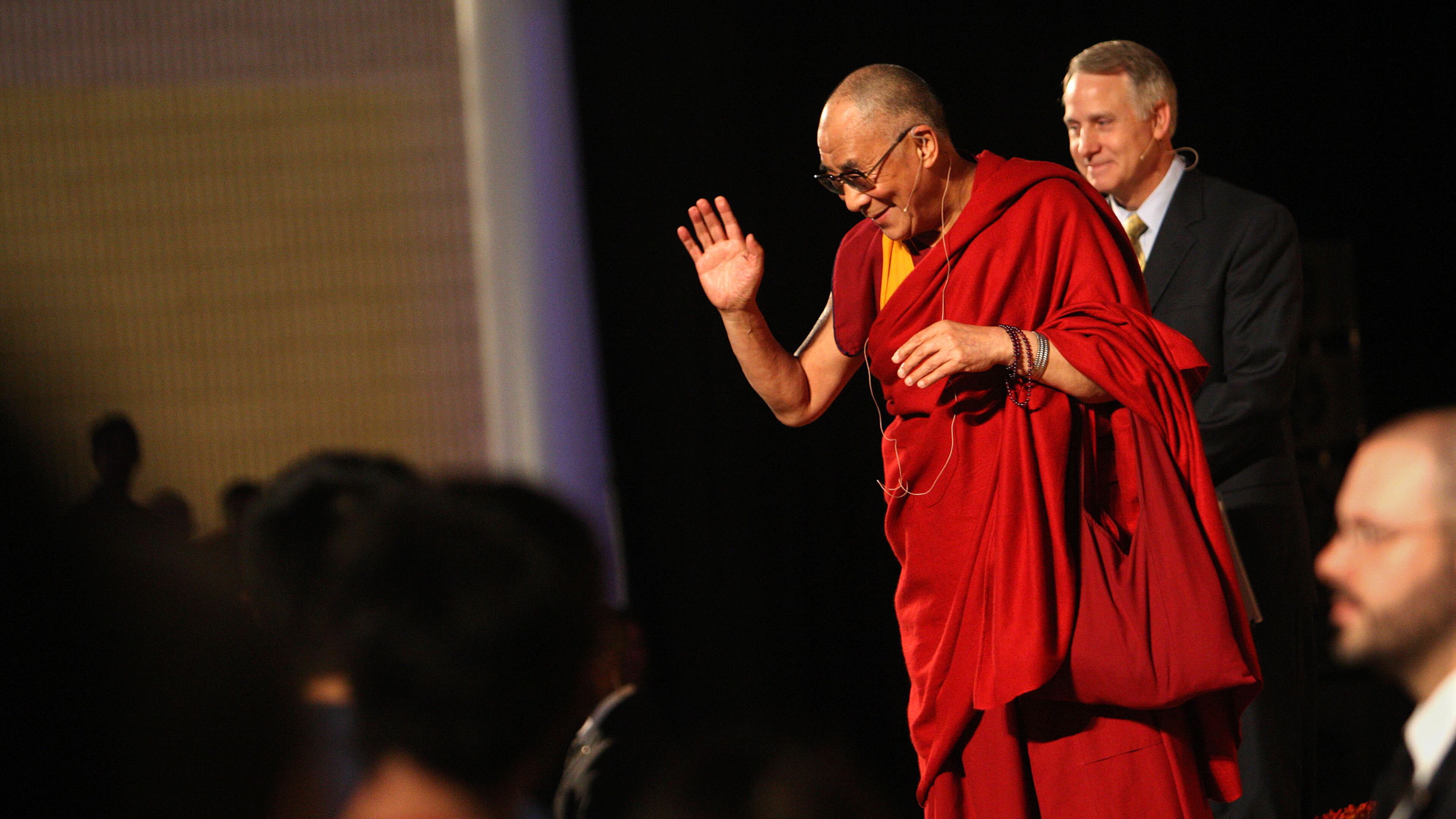 The exiled Tibetan spiritual leader the Dalai Lama during an Emory appearance in 2010.
