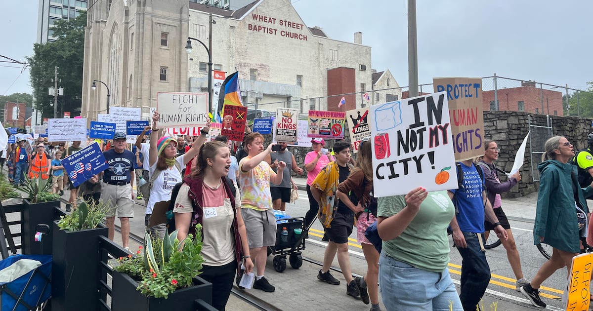 Hannah Riley Atlanta Atlanta protesters turn out for 'Rage Against the Regime' rally