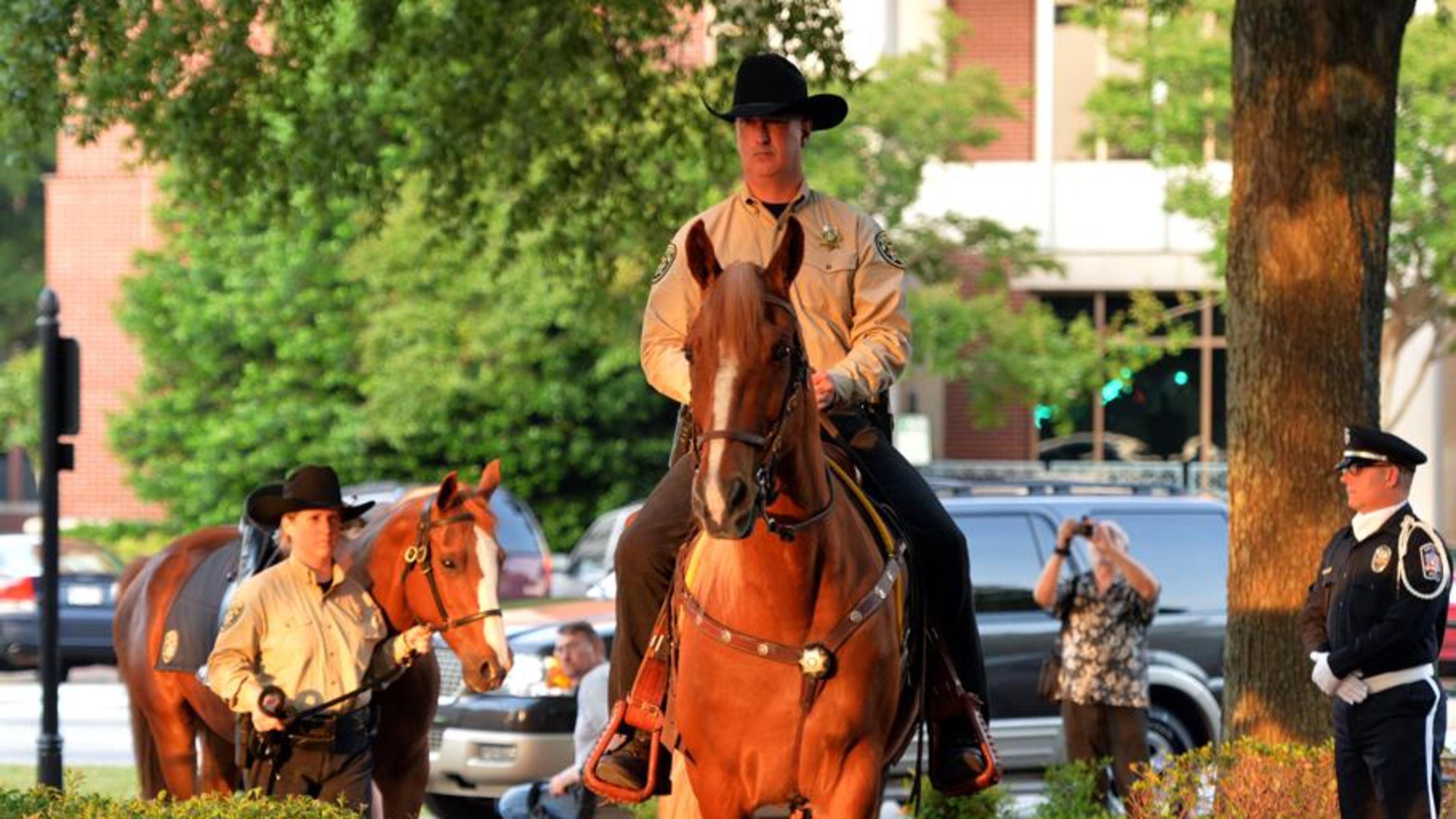Governor Brian Kemp is scheduled to speak during the 7:30 p.m. May 9 vigil for fallen law enforcement officials in Glover Park on the Marietta Square. Police Week is being observed nationally this week. AJC file photo