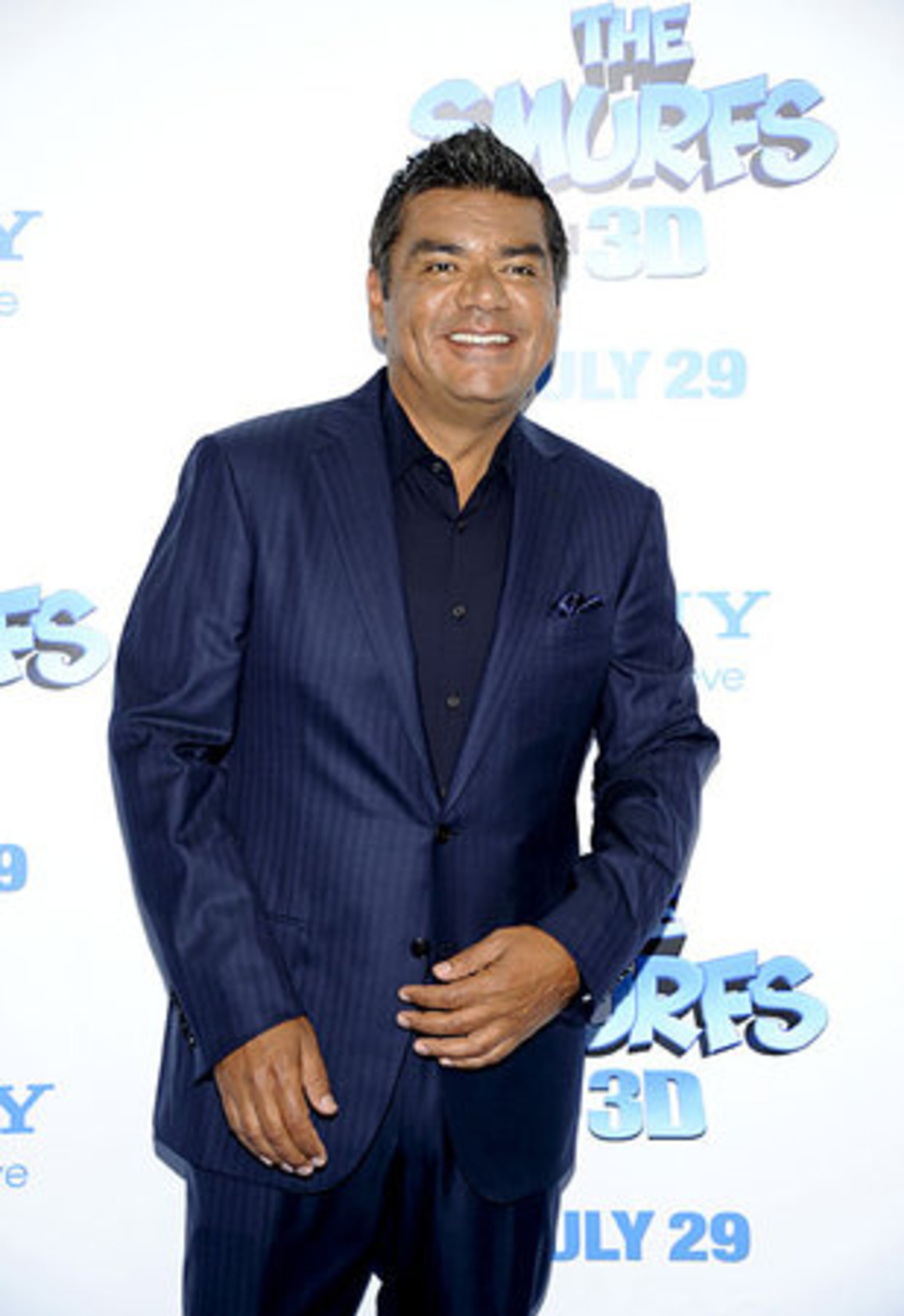 Actor George Lopez attends the premiere of "The Smurfs" at the Ziegfeld Theatre on Sunday, July 24, 2011 in New York.