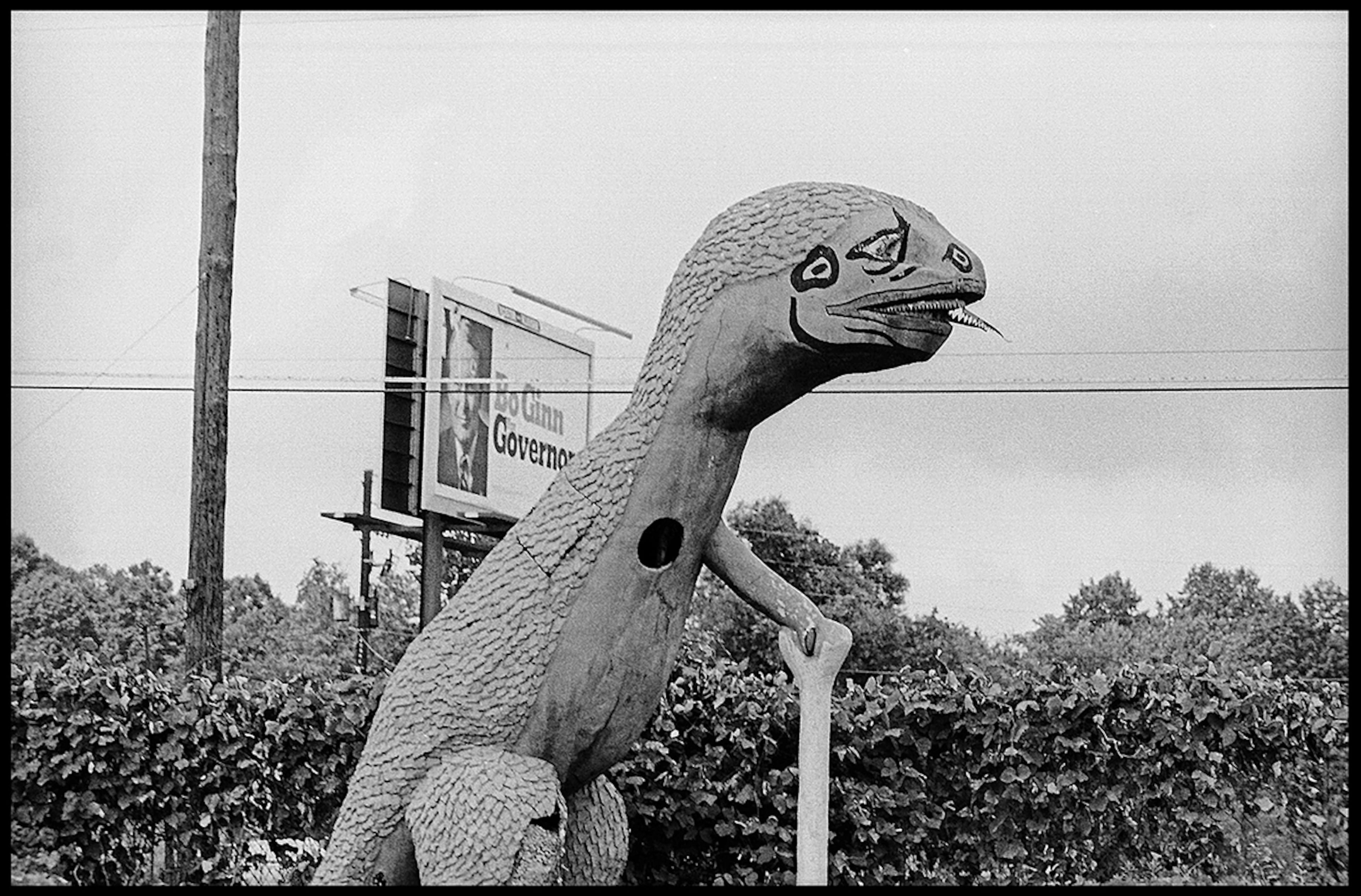 The dinosaur puts on its best face on the Funtown mini golf course. (Clark J. Brown / Used with permission)