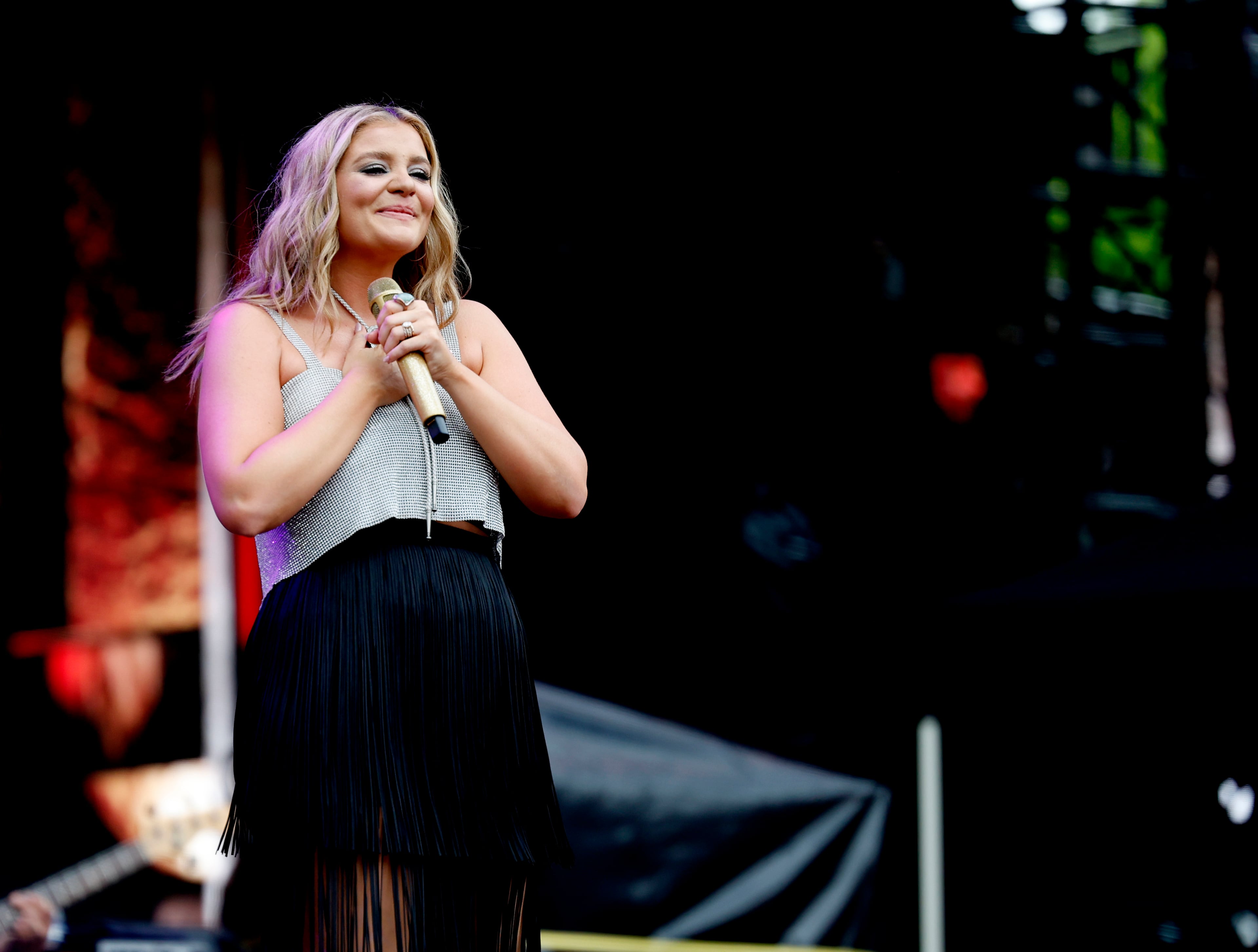 Georgia native Lauren Alaina opens for Jason Aldean and Luke Bryan at the first "Live Between the Hedges Concert Presented by PruittHealth" at Sanford Stadium, home to the University of Georgia football team, on Saturday, April 25, 2026, in Athens. (Akili-Casundria Ramsess/EyeAkili Media)