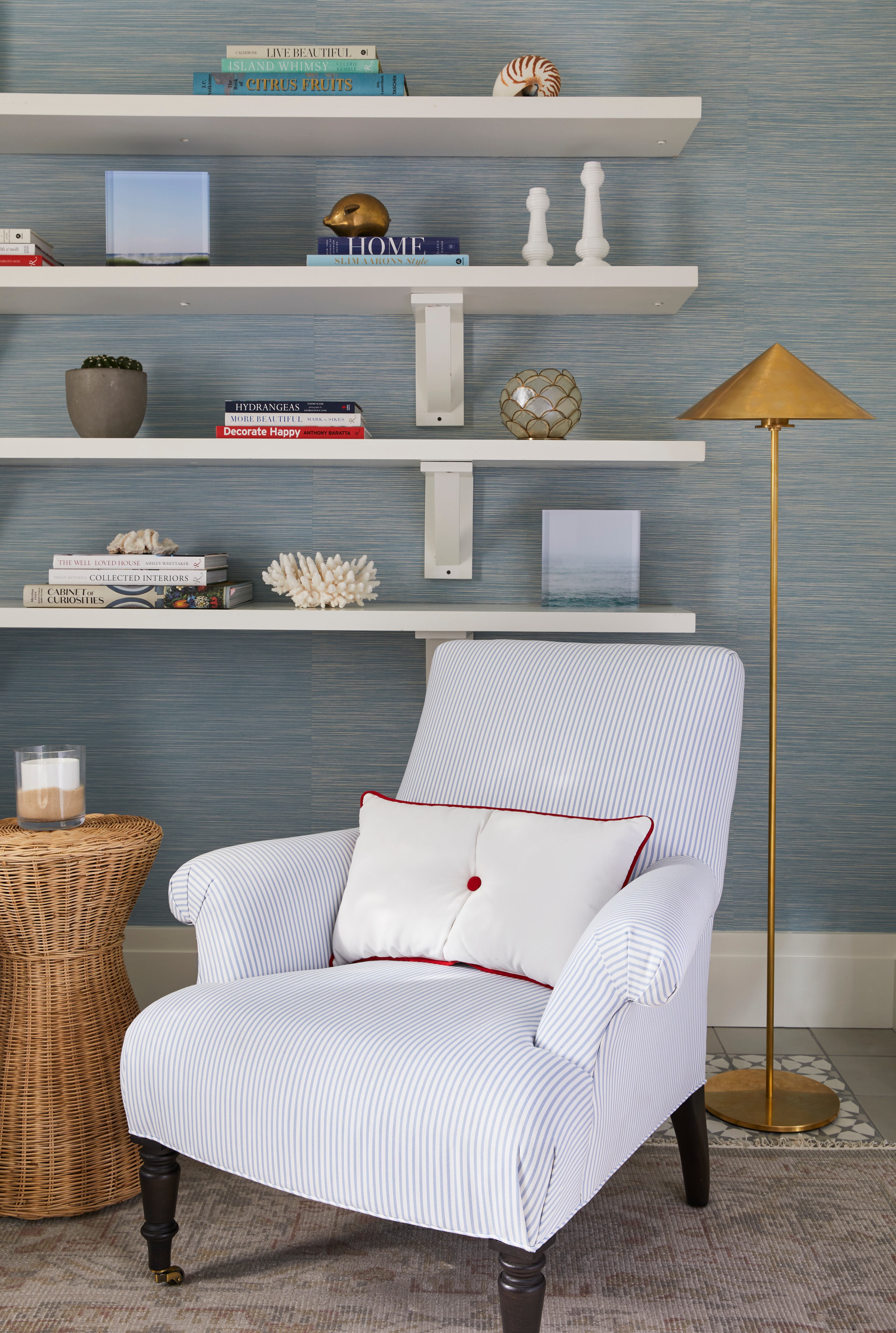 "Paloma Contreras imbued the Atlanta Design Shop with timeless charm and a sense of whimsy, creating an expansive primary bedroom suite with neutral hues, soft blues, and merry moments of red," the press release said.
Courtesy of Paloma Contreras Design and Kelly Blackmon for Emily Followill Photography