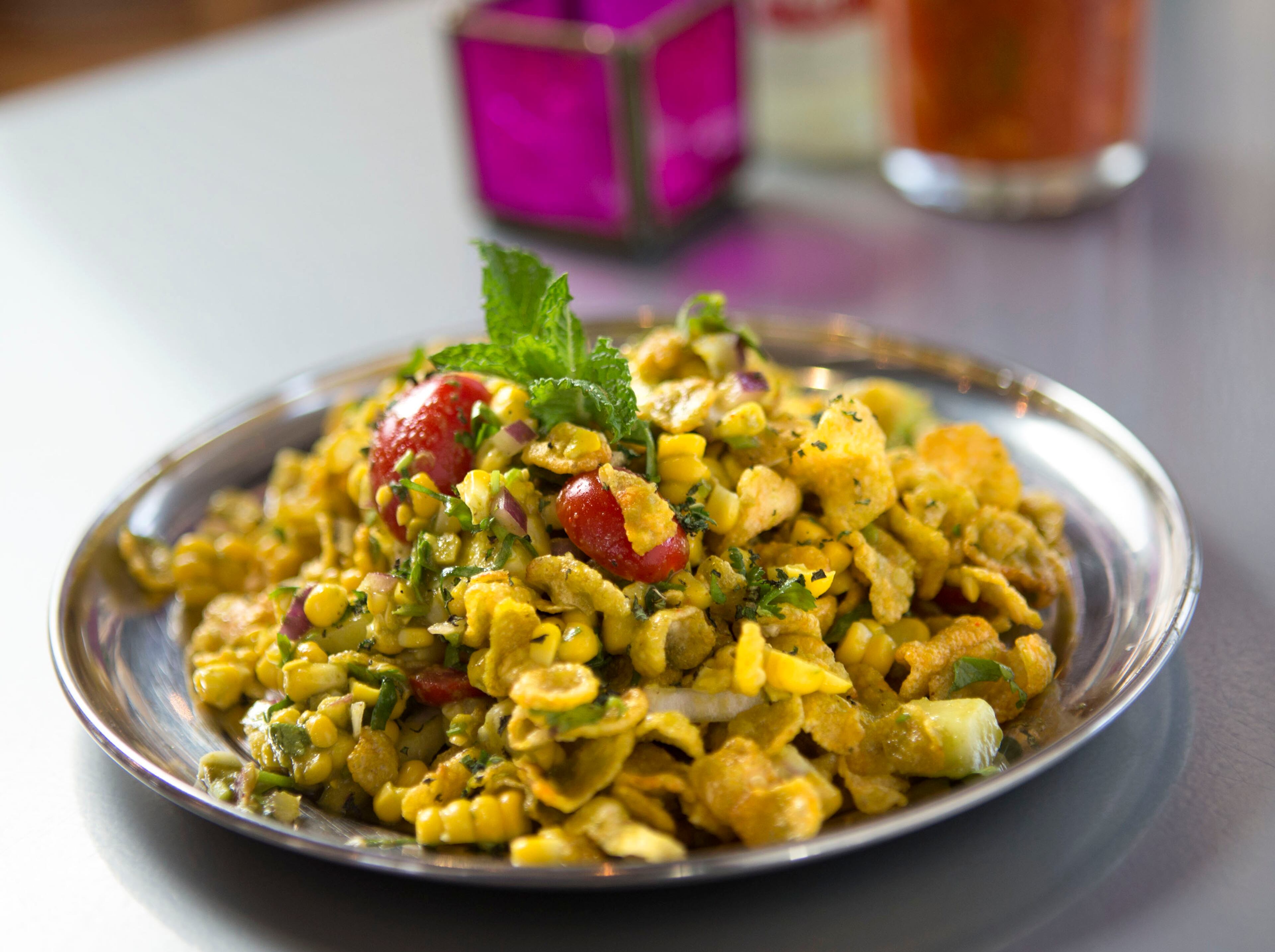 This whacked-out version of a Bombay street snack contains fresh roasted corn, corn flakes, cucumbers and tomatoes in a cumin-lime sauce. It’s that rare healthy dish that hits the salty snack spot with perfect aim. (406 W. Ponce De Leon Ave., Decatur. 404-378-4030, chaipanidecatur.com)