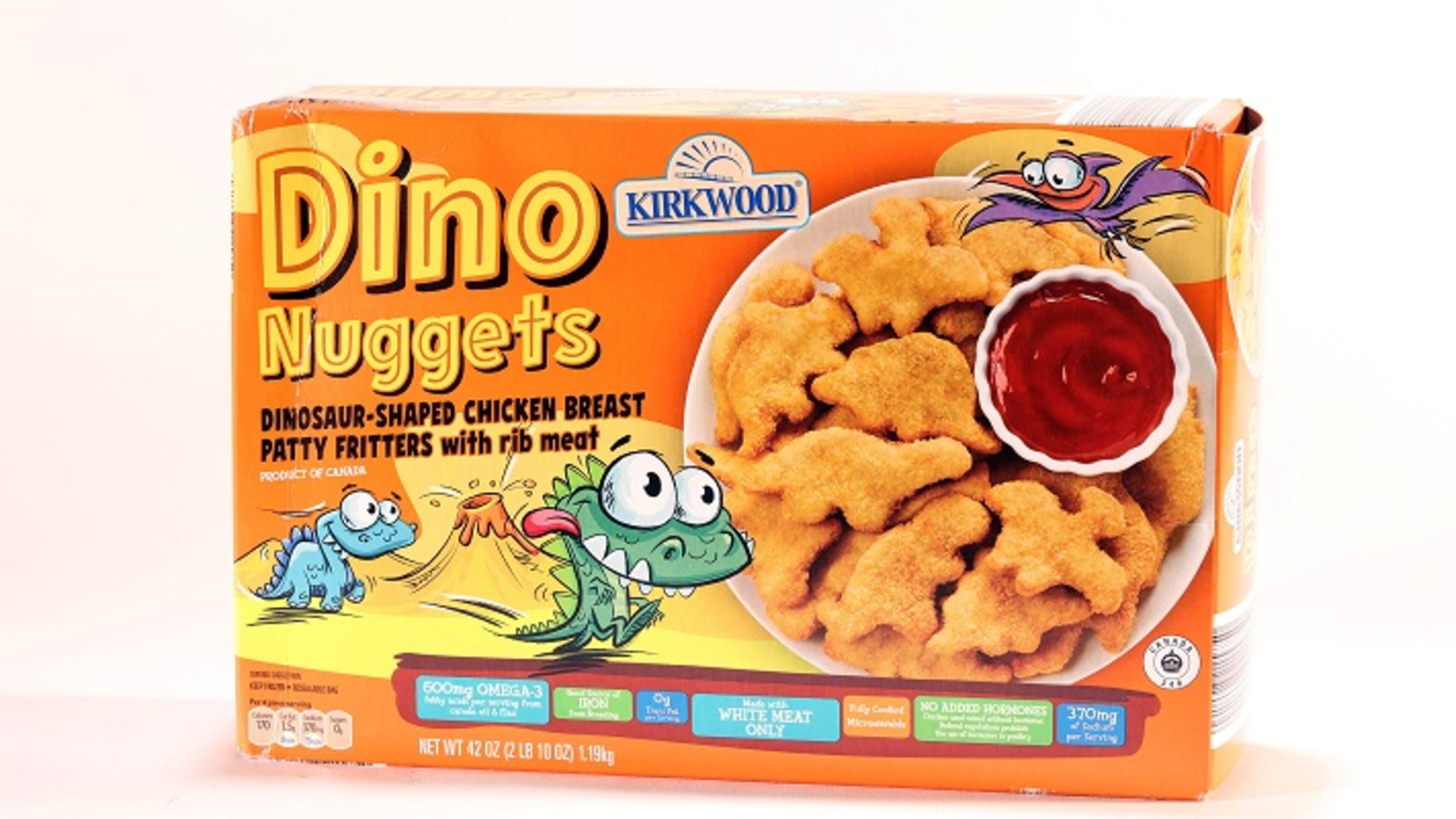 Choice comments from our tasters: "I love dinos!" "Better crunch than some of the others. Extra points for dino shape." "Actually tastes (like its) stamped out of chicken, but aroma-deficient." $6.79 at Aldi (Abel Uribe/Chicago Tribune/TNS)