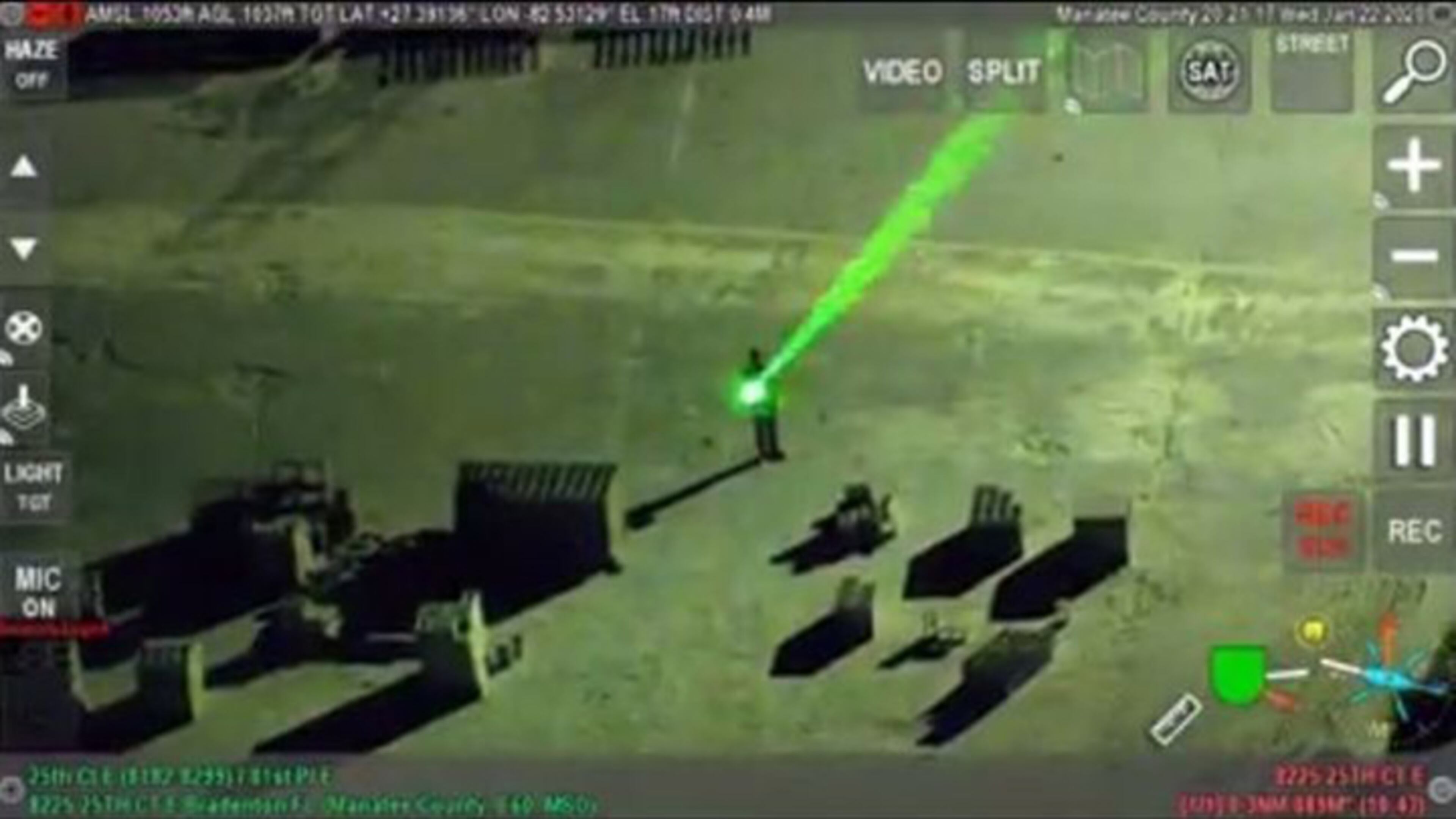 Charlie Chapman Jr., 41, is accused of blinding a pilot and shooting a laser pointer at planes and a police helicopter in Sarasota.