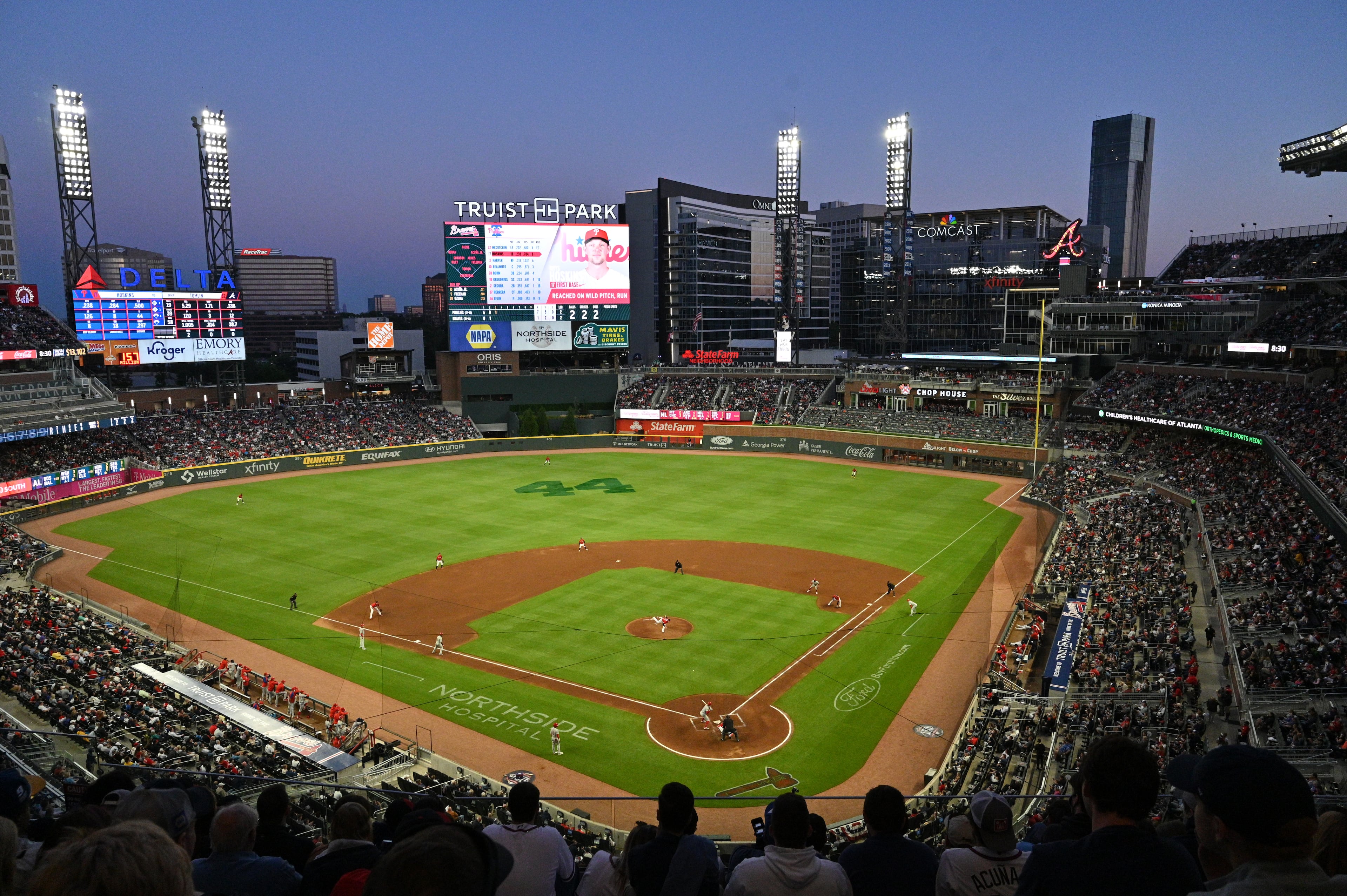 May 7, 2021 Atlanta - Atlanta Braves home game against Philadelphia Phillies at Truist Park on Friday, May 7, 2021. (Hyosub Shin / Hyosub.Shin@ajc.com)