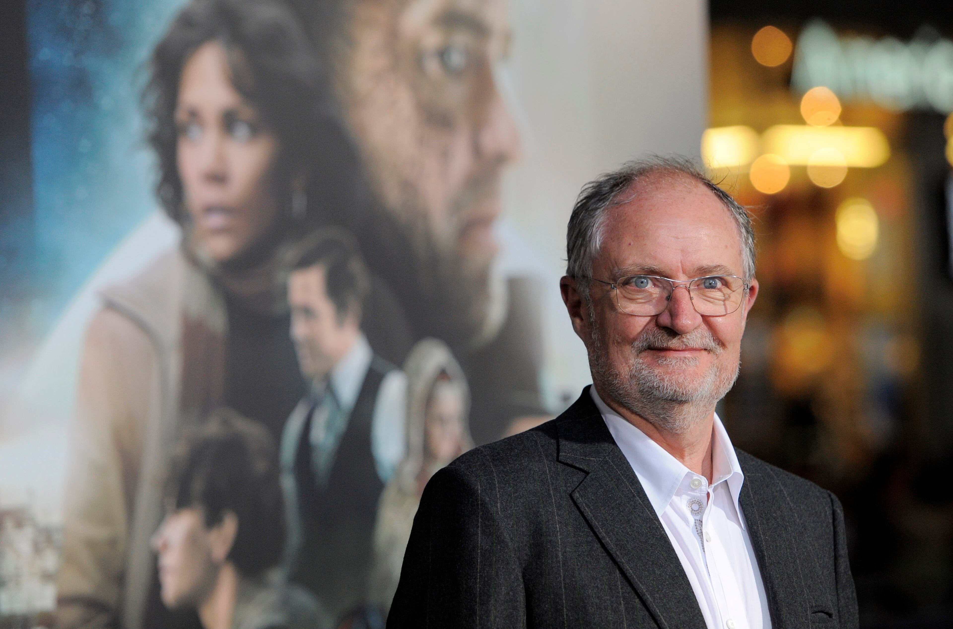 Jim Broadbent, a cast member in "Cloud Atlas," poses for reporters at the premiere of the film at Grauman's Chinese Theatre on Wednesday, Oct. 24, 2012, in Los Angeles.