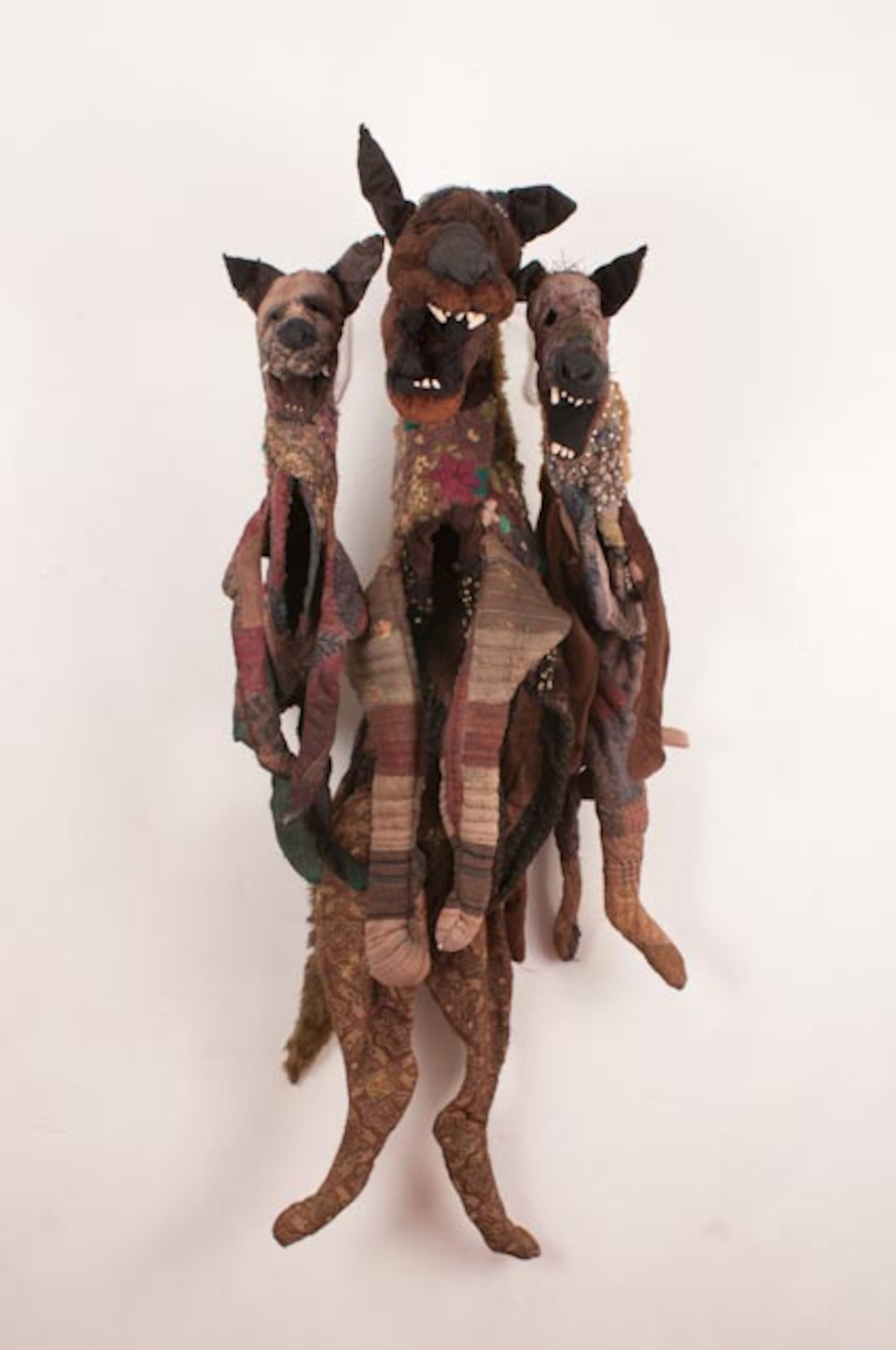 This trio of canines by Linda Hall is included in the exhibit "4 X 4," opening at Barbara Archer Gallery on May 17. The Tallahassee, Fla., artist once lived in Atlanta and Athens.