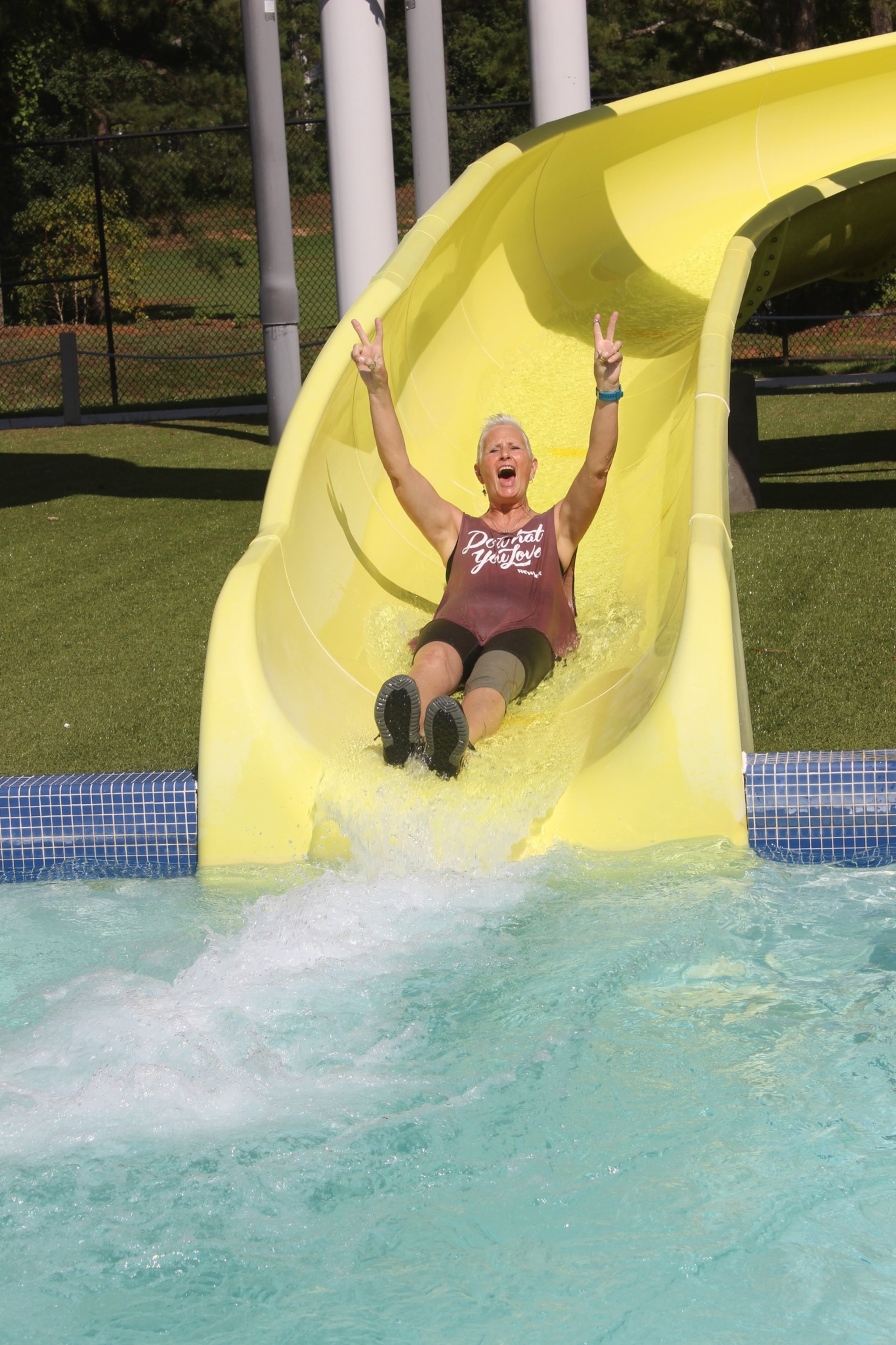 Seven Springs Water Park, located in Powder Springs, has two twisting and turning slides as well as other features. (Courtesy of Cobb County Government)