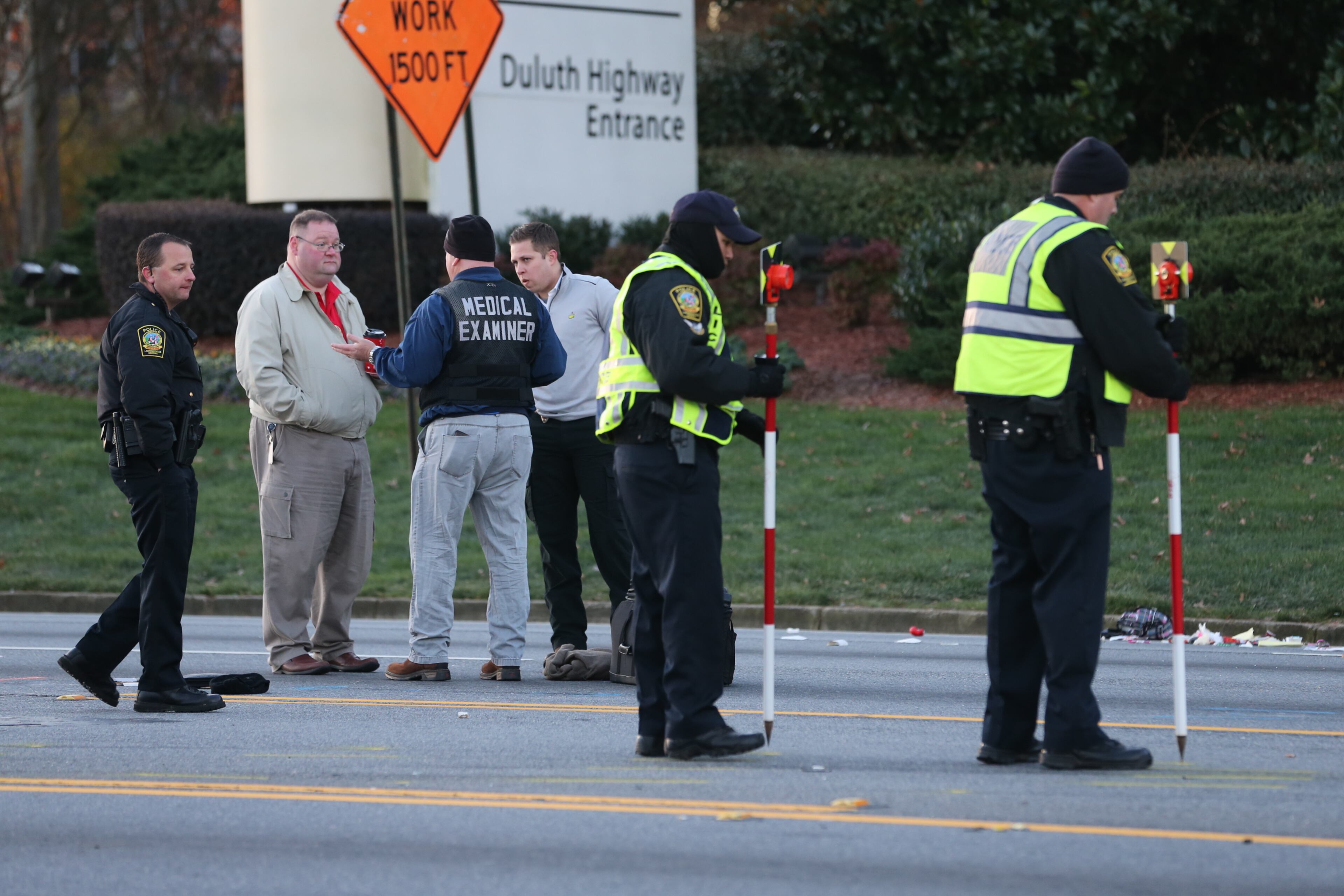 Lawrenceville police were investigating a pedestrian fatality early Thursday in front of Gwinnett Medical Center. The person was struck by a car and killed before 6 a.m. at the intersection of Duluth Highway and Medical Center Boulevard.