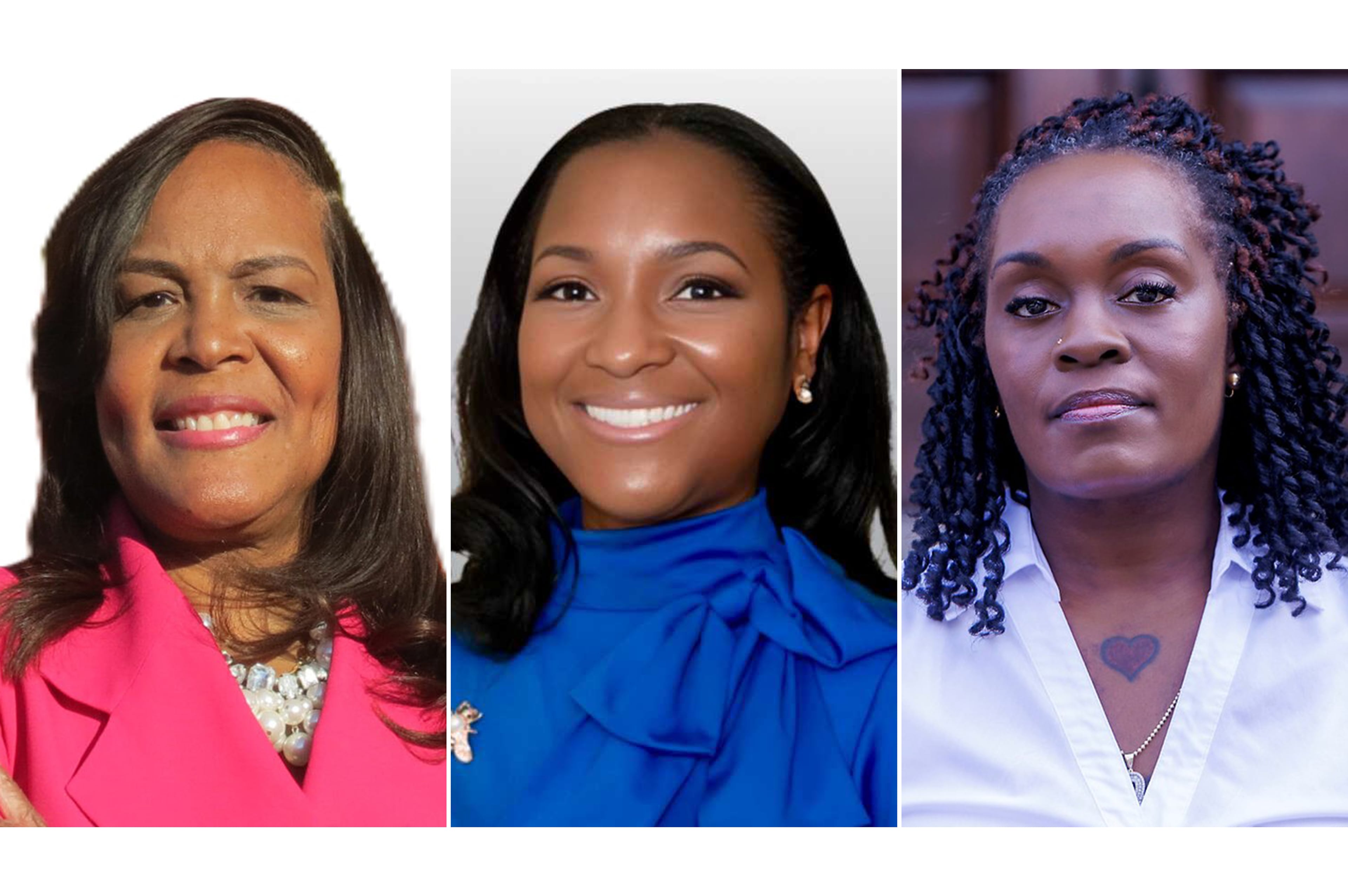 (From left) Jacqueline Adams, LaDena Bolton and Oneka Willabus are candidates for the Super District 7 seat on the DeKalb County Board of Commissioners. The race will be decided in the May 19 primary or in a June runoff. (Courtesy)
