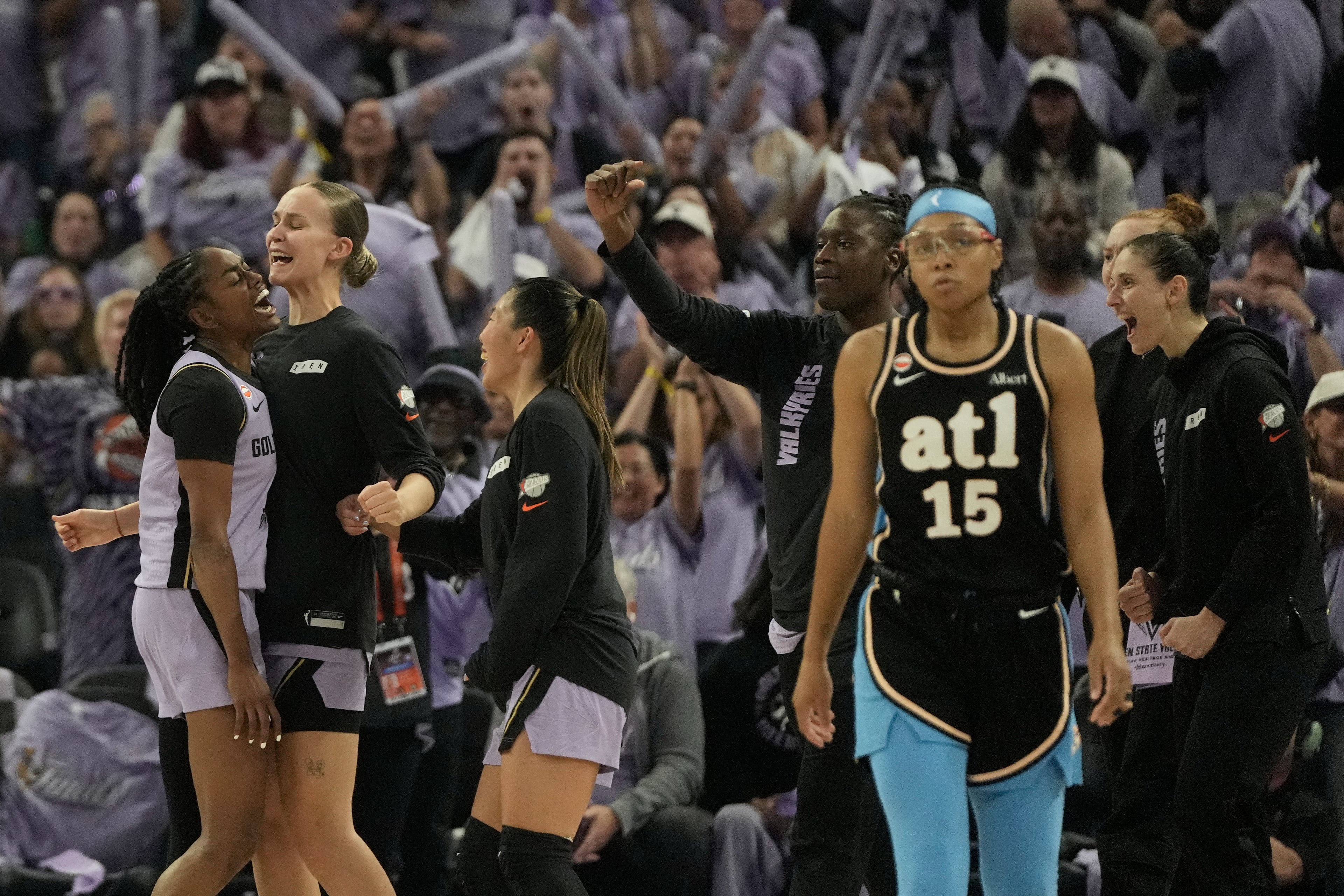 Dream guard Allisha Gray, not enjoying herself in San Francisco. (Jeff Chiu/AP)
