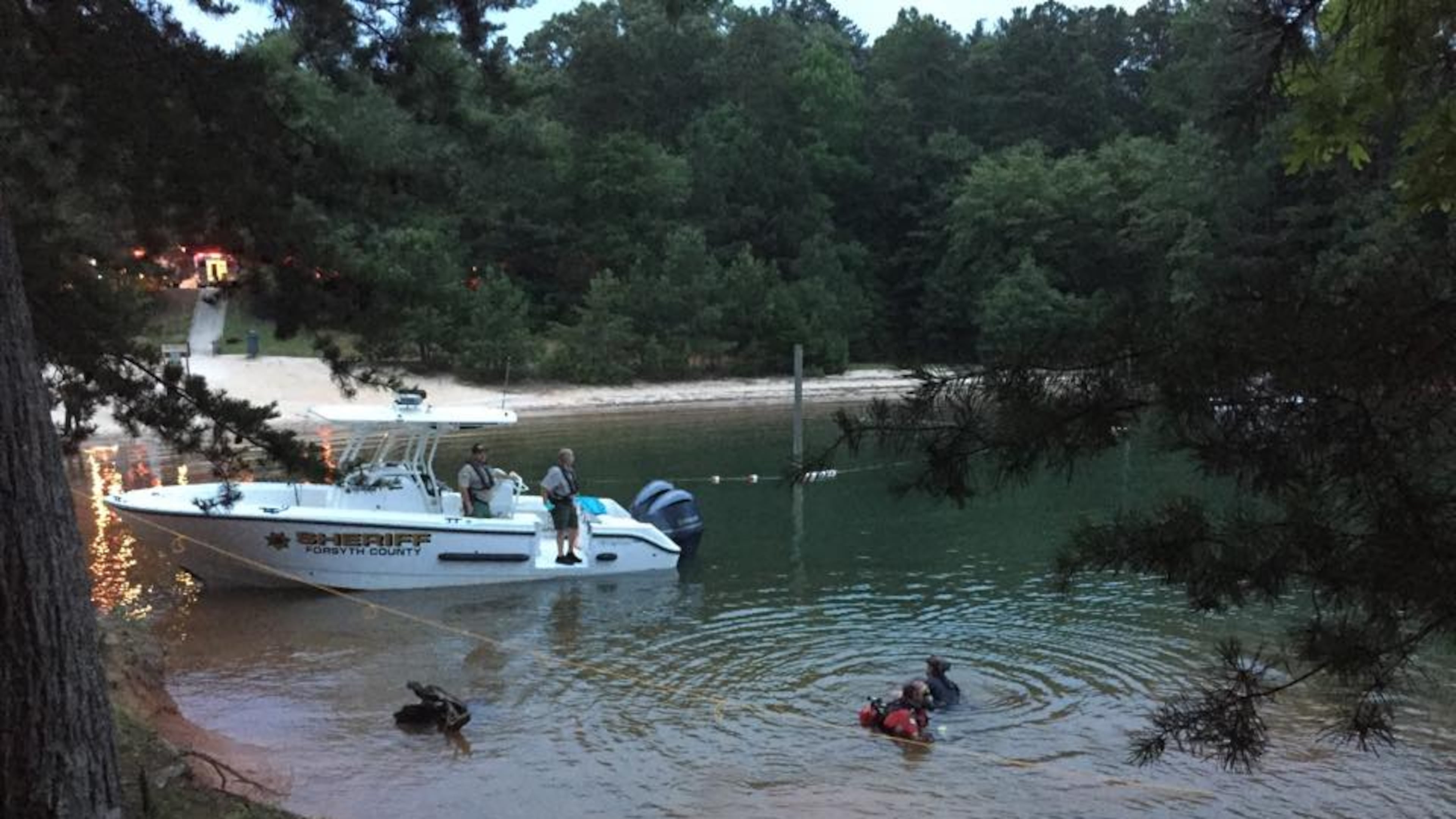 A 20-year-old man was pulled from Lake Lanier near Cumming on Monday night. (Credit: Forsyth County Sheriff’s Office)