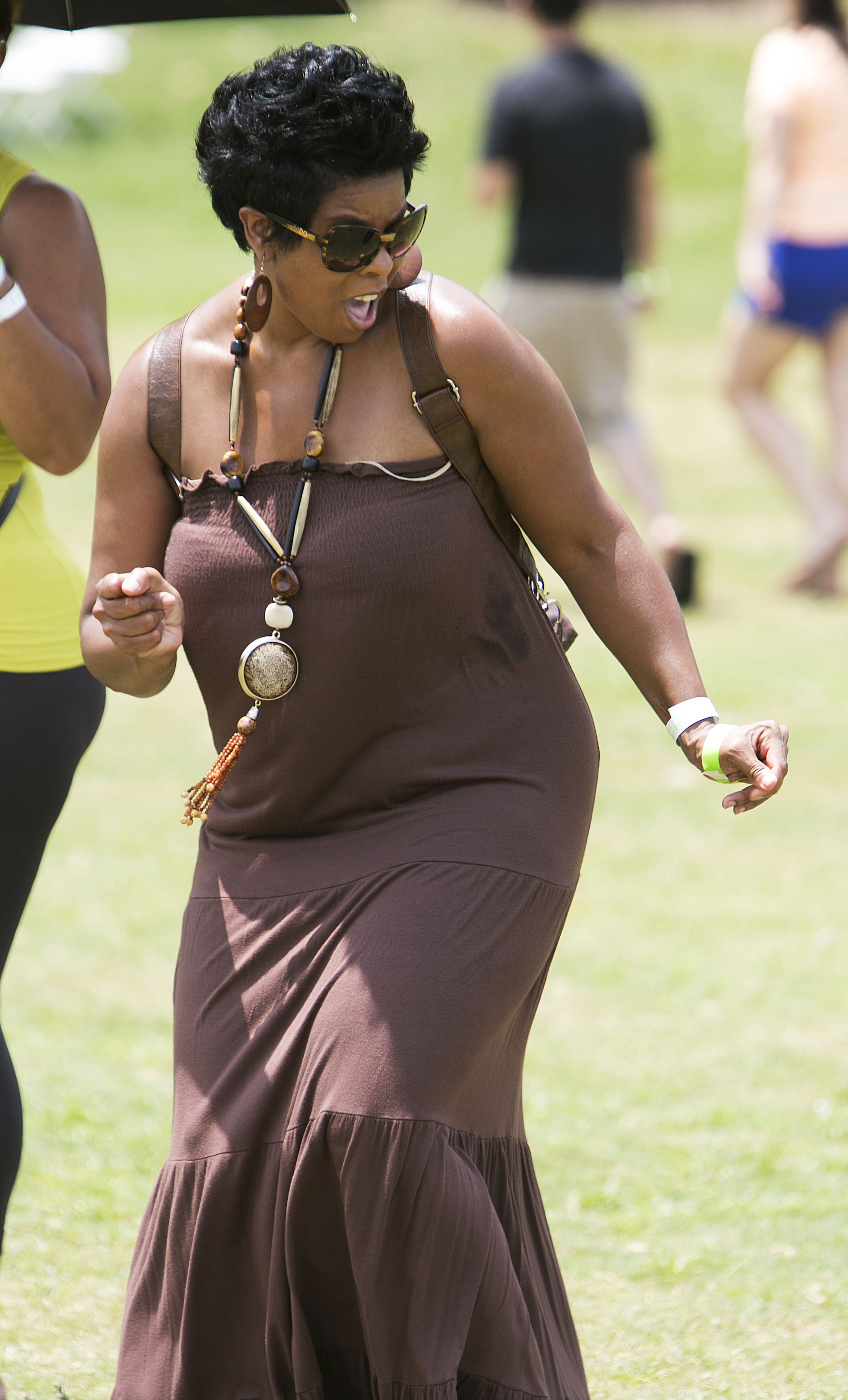 Tiffany Couch danced to the "Gritz, Jelly & Butter" band at the third annual Atlanta Street Food Festival at Piedmont Park(Photo by Phil Skinner)
