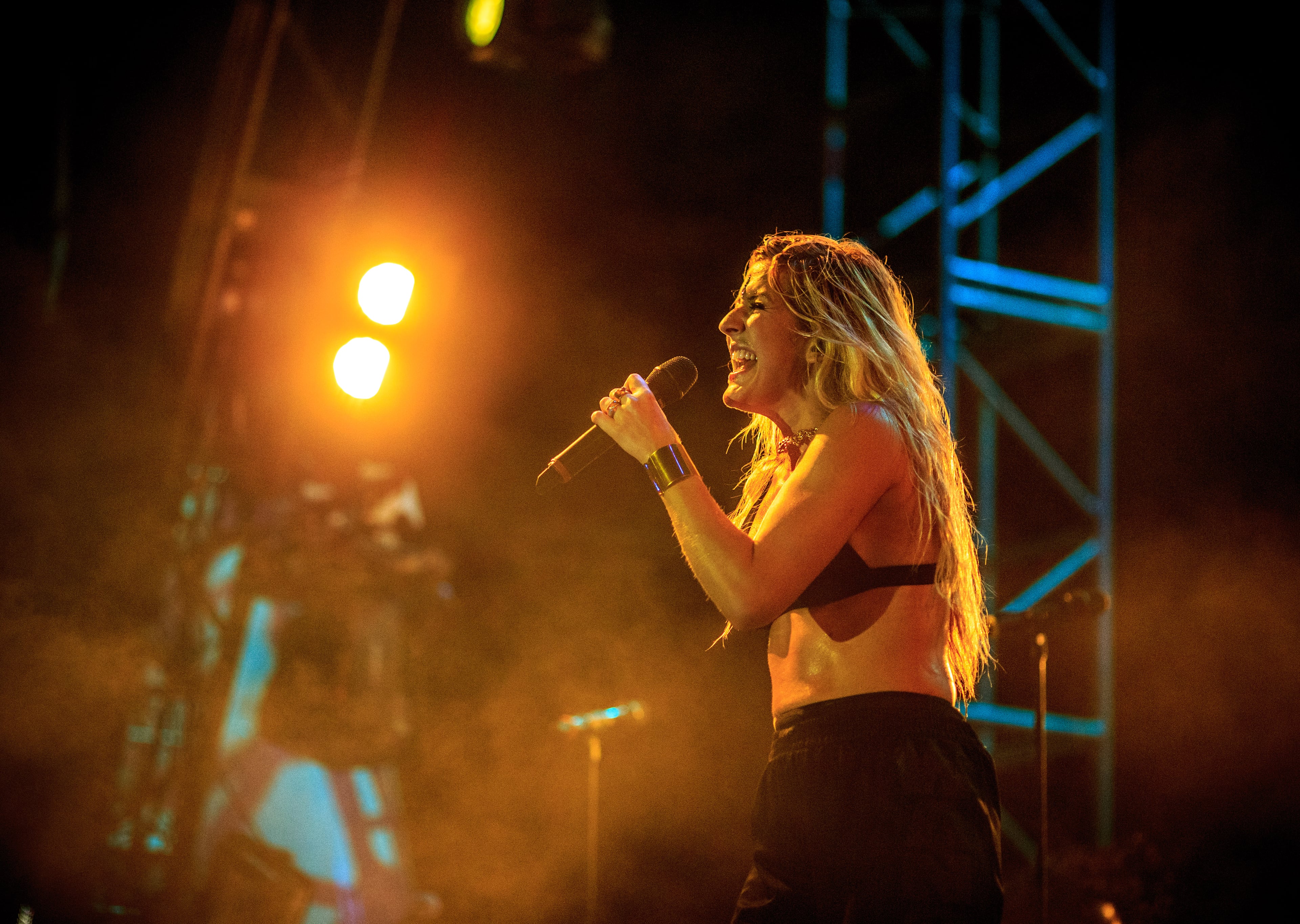 Ellie Goulding performs during the Bacardi Triangle event on November 1, 2014 in Fajardo, Puerto Rico. The event saw 1,862 music fans take on one of the most mysterious forces of nature in a three day epic music adventure. (Photo by Christopher Polk/Getty Images for BACARDI)