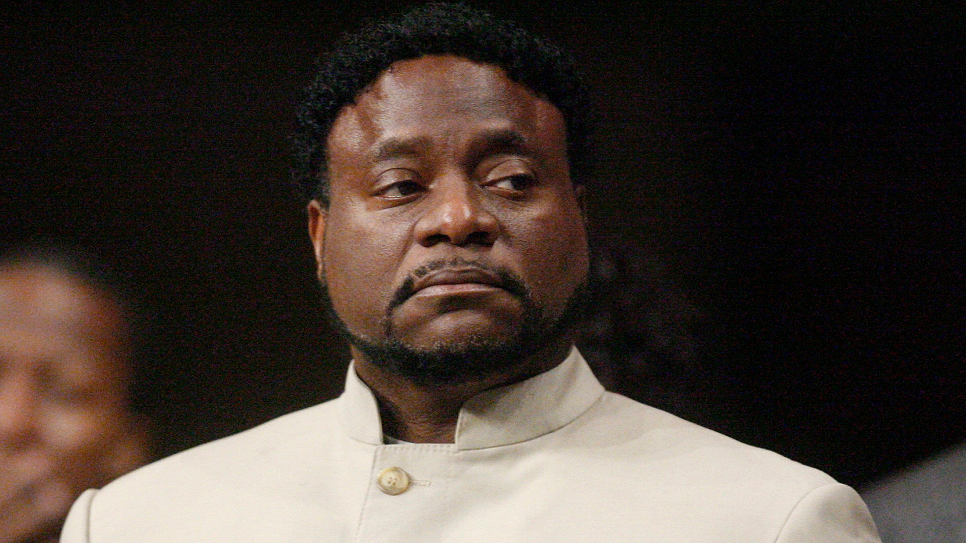 FILE - In a Sunday, Sept. 26, 2010 file photo, Bishop Eddie Long prepares to speak, at New Birth Missionary Baptist Church near Atlanta. Long, a prominent pastor who led one of metro Atlanta's largest churches, died Sunday, Jan. 15, 2017, the New Birth Missionary Baptist Church said in a statement to local media outlets. He was 63. (AP Photo/John Amis, Pool, File)