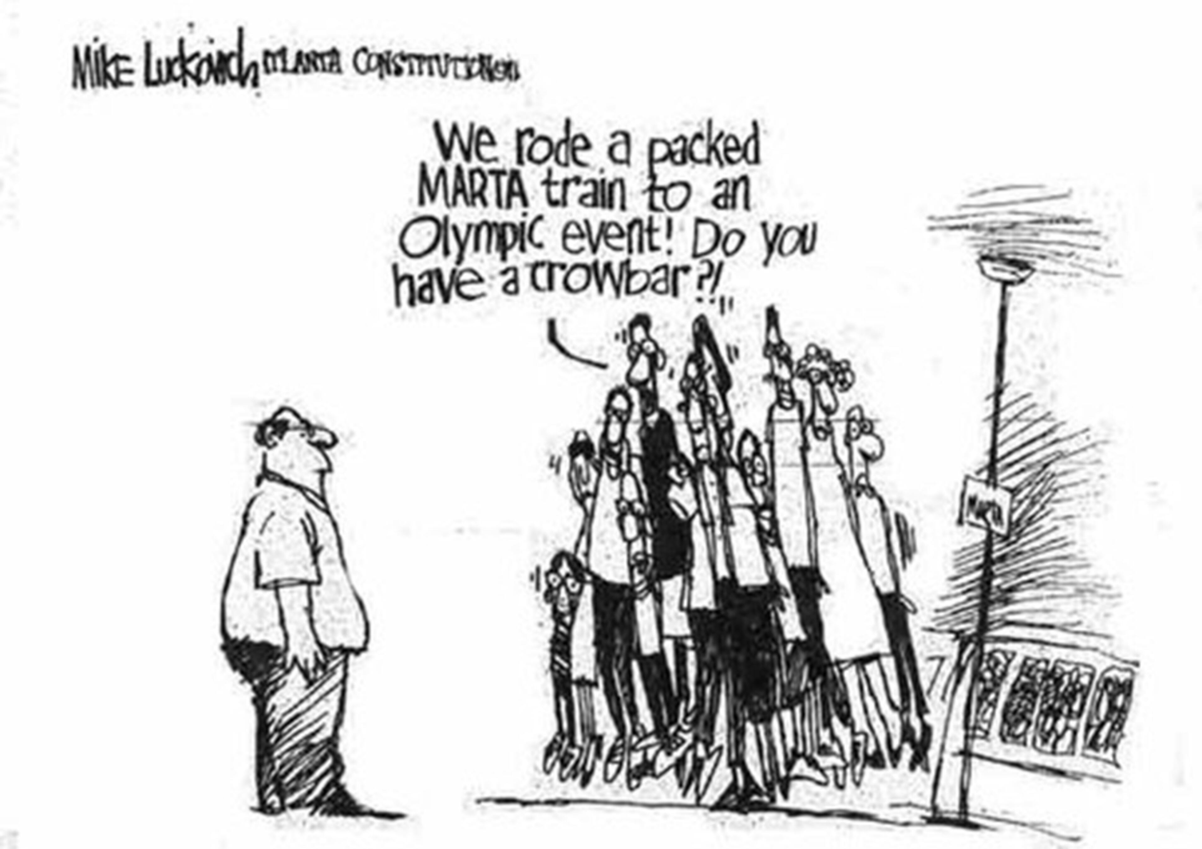 July 1996: As anyone who rode MARTA knew, the trains could be a little crowded.