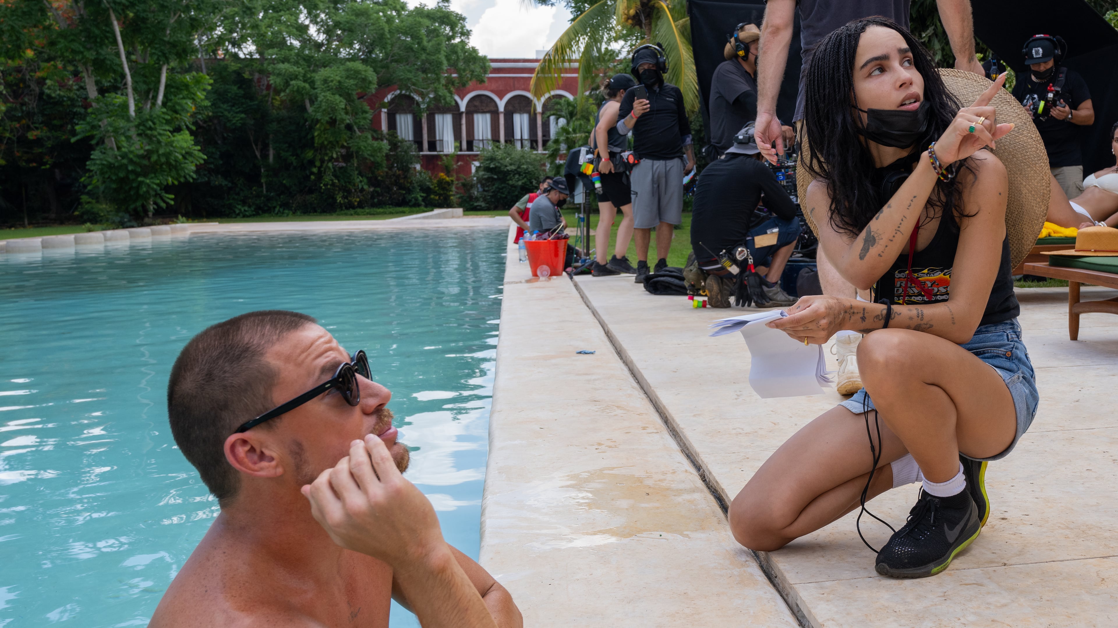 Actor Channing Tatum and director Zoë Kravitz on the set of their film "Blink Twice," in theaters Aug. 23.
Photo credit: Carlos Somonte
© 2024 Amazon Content Services LLC. All Rights Reserved.