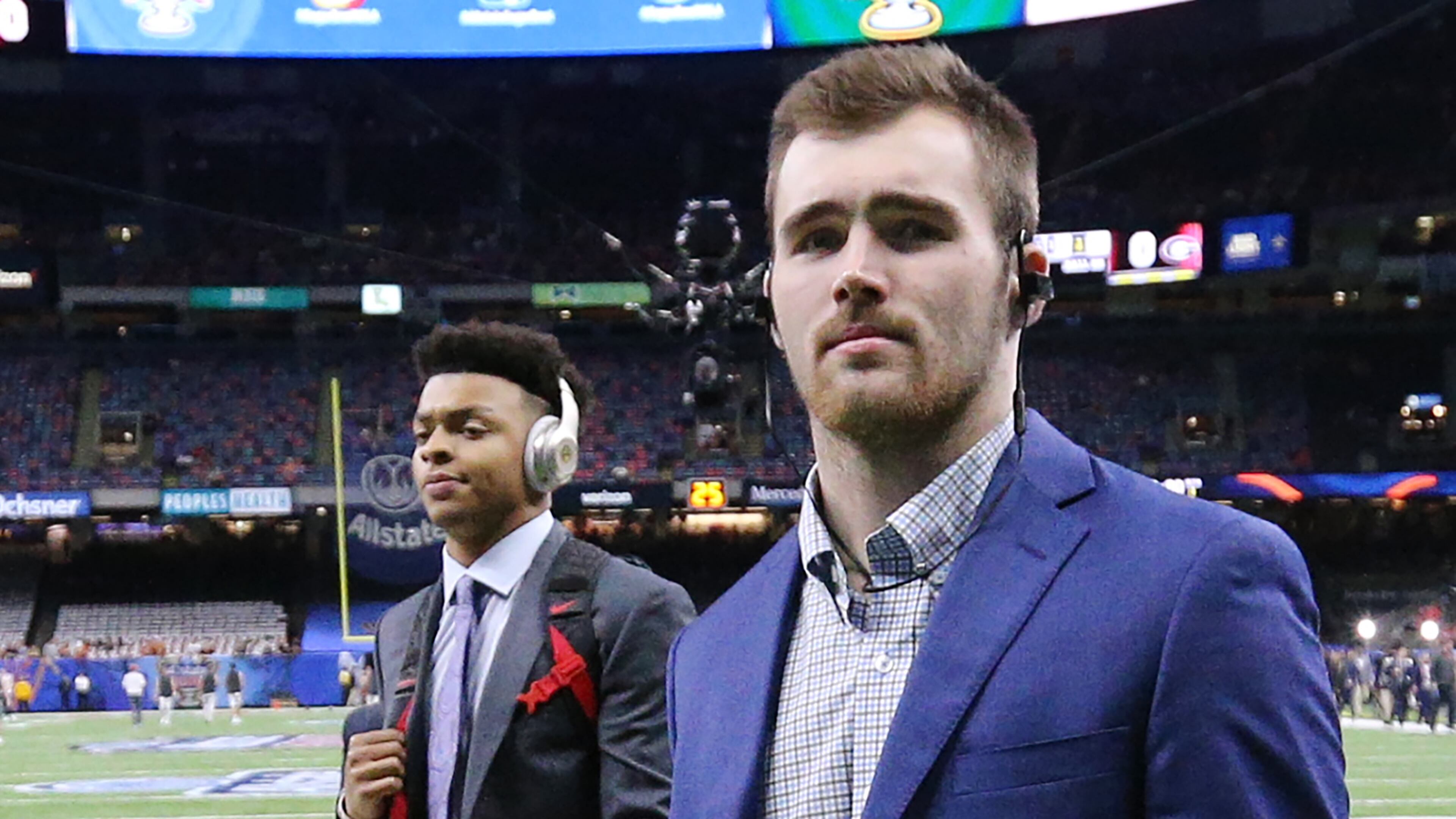 Georgia quarterbacks Justin Fields and Jake Fromm arrive at the Sugar Bowl on Jan. 1, 2019, in New Orleans. Curtis Compton/ccompton@ajc.com