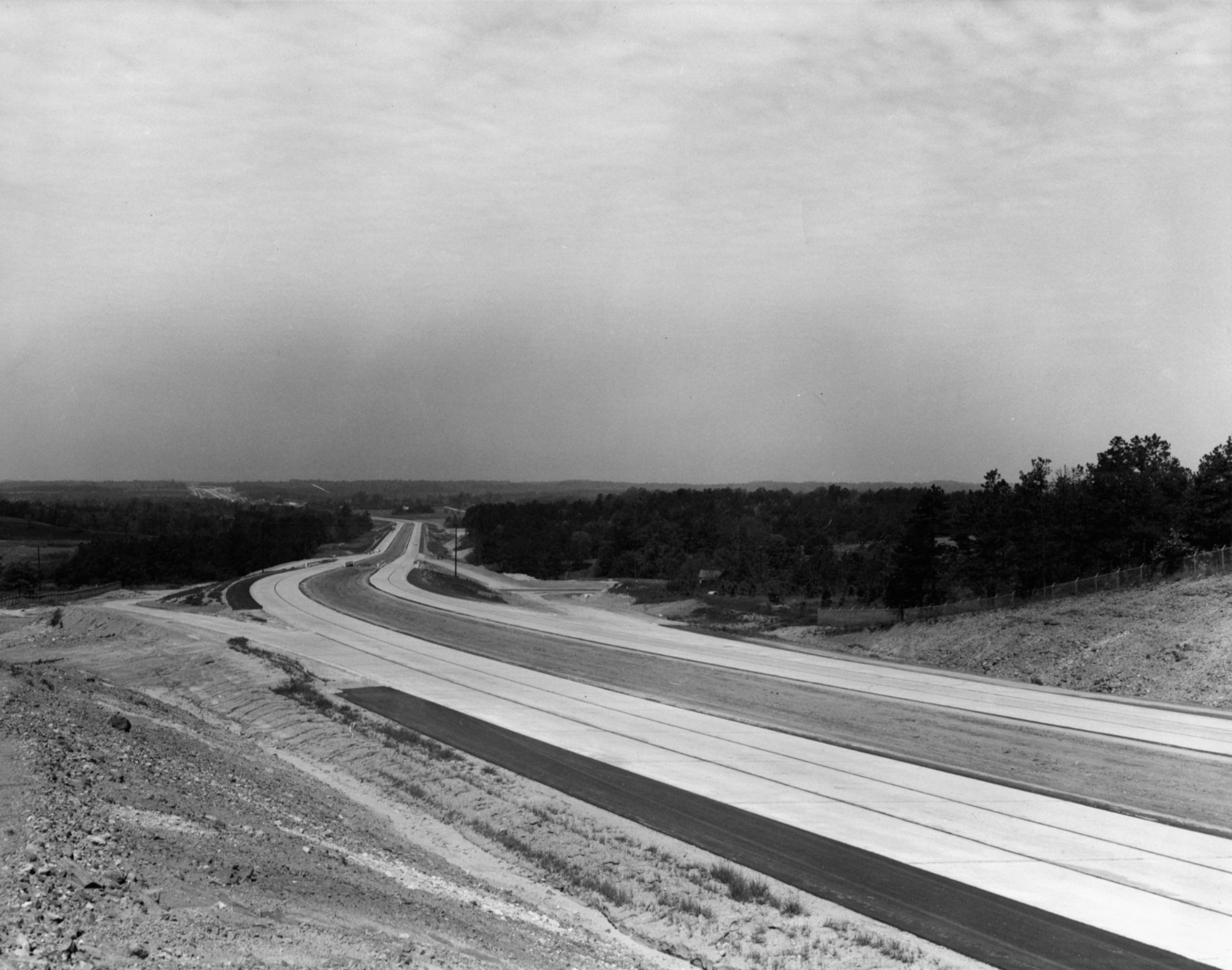 May 30, 1961 - I-20 east stretches through DeKalb County toward Lithonia.