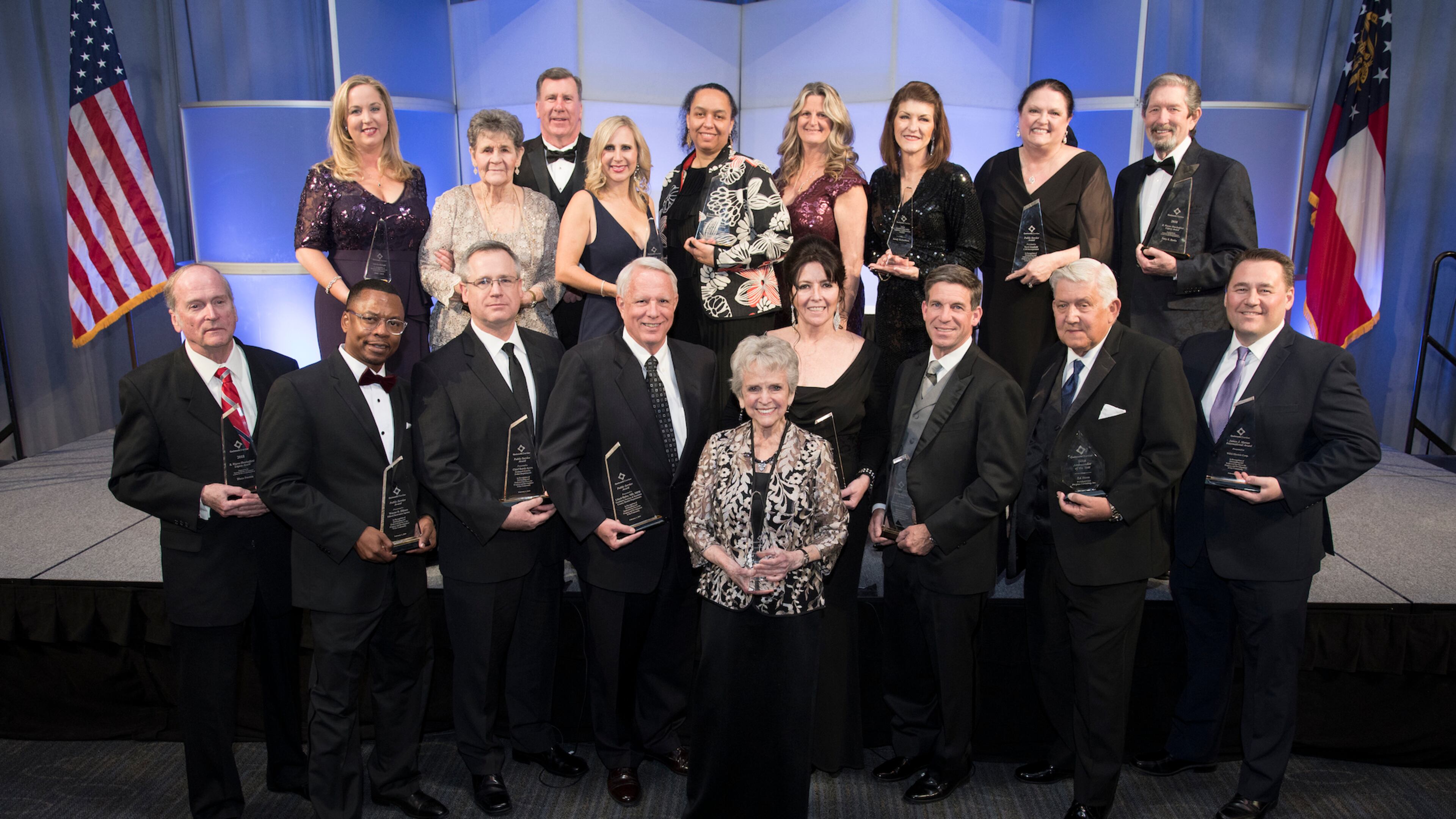 The Gwinnett Chamber recently hosted more than 900 business and community leaders from across Gwinnett and metro Atlanta at the 71st Annual Dinner, presented by Gwinnett Medical Center. (Courtesy Gwinnett Chamber, Photo Credit: Anthony Stalcup)