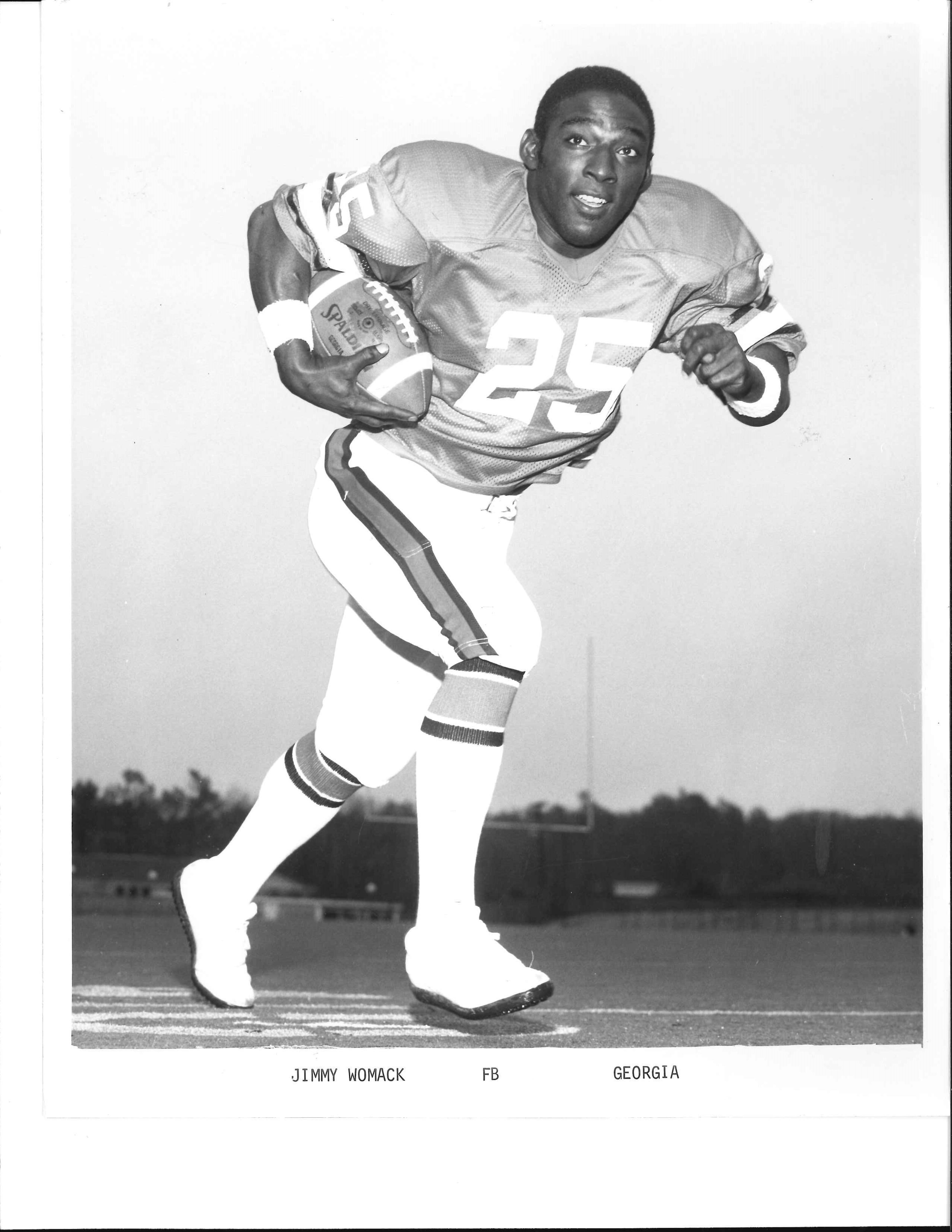 Jimmy Womack was somewhat small for the fullback role at 5-foot-9 and just over 200 pounds, but he was known for his toughness. Photo courtesy of the UGA Athletic Department