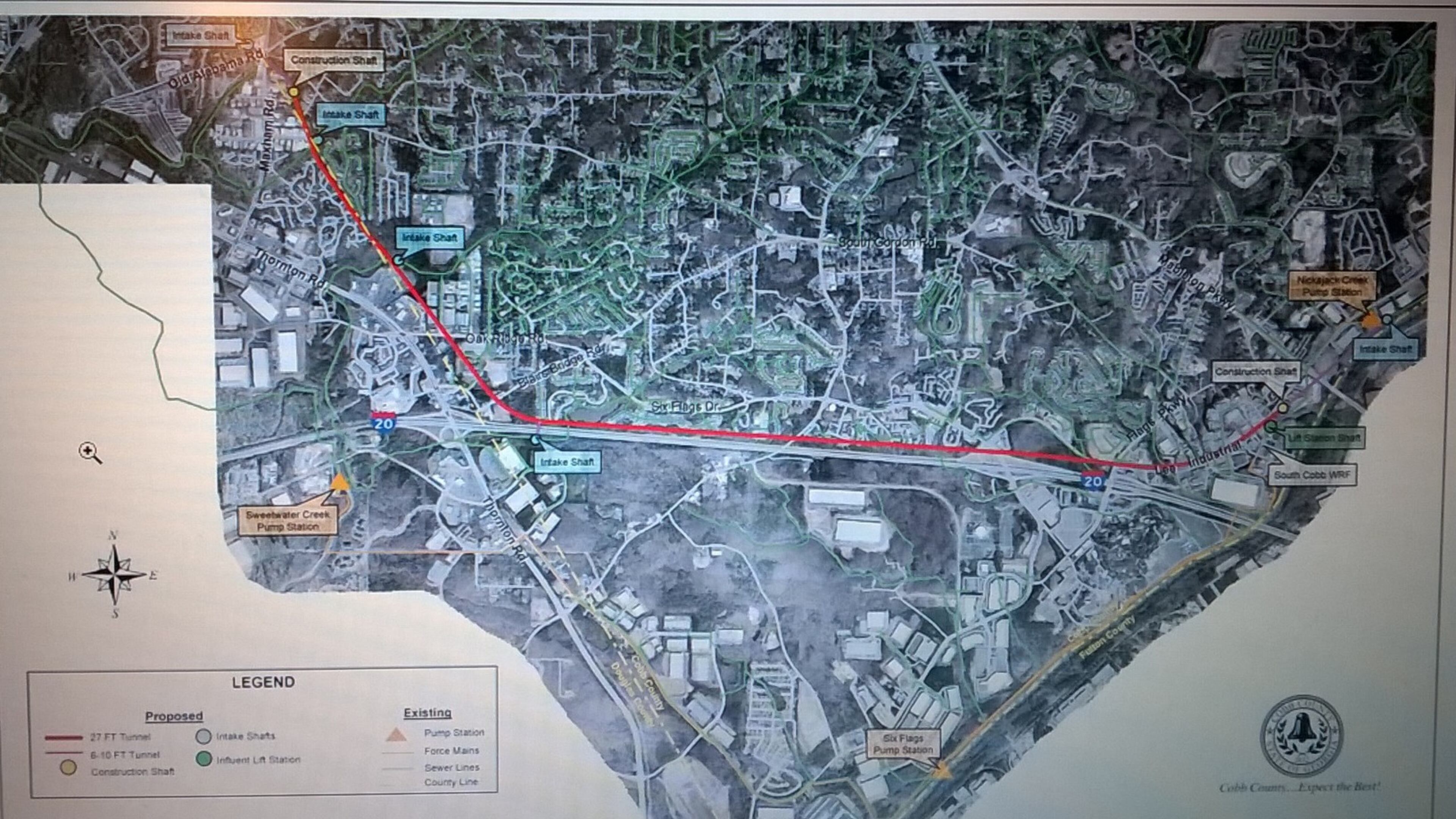 The South Cobb Tunnel is estimated to cost nearly $8 million less than anticipated with this newest of four change orders, bringing the total reduction to around $9.7 million. Courtesy of Cobb County