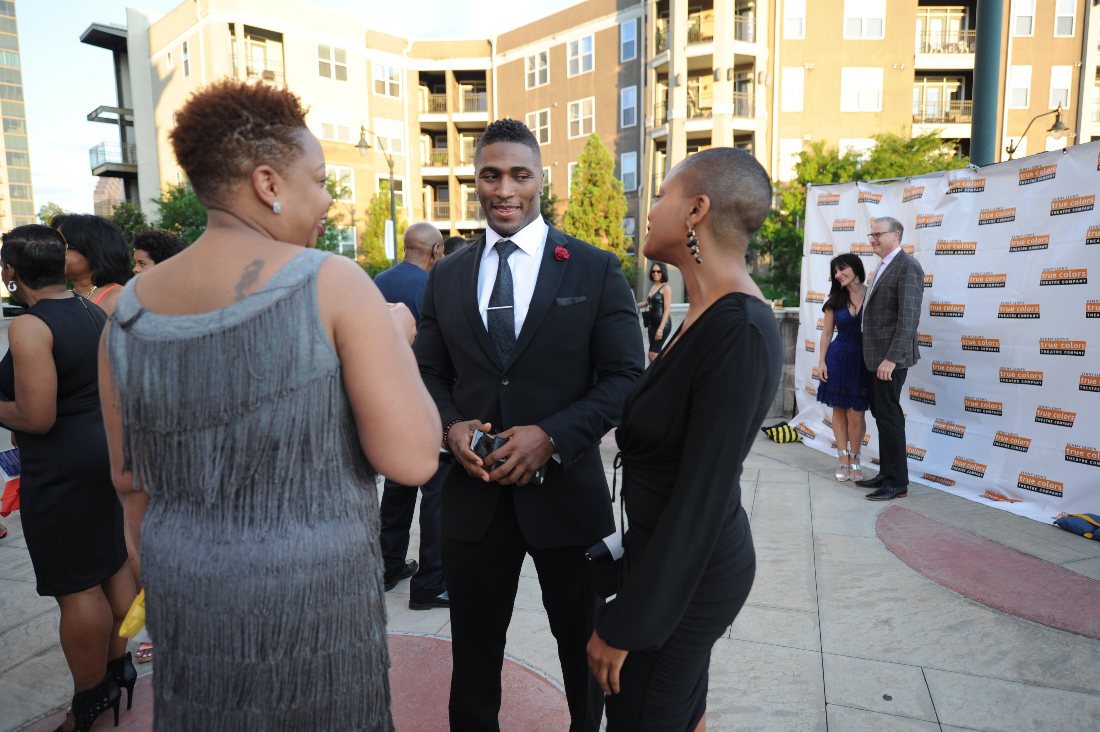 Kenny Leon, artistic director of True Colors Theatre Company, got together with friends including former professional football player, Stevie Baggs for a fabulous Saturday night soiree that benefited key True Colors programming.