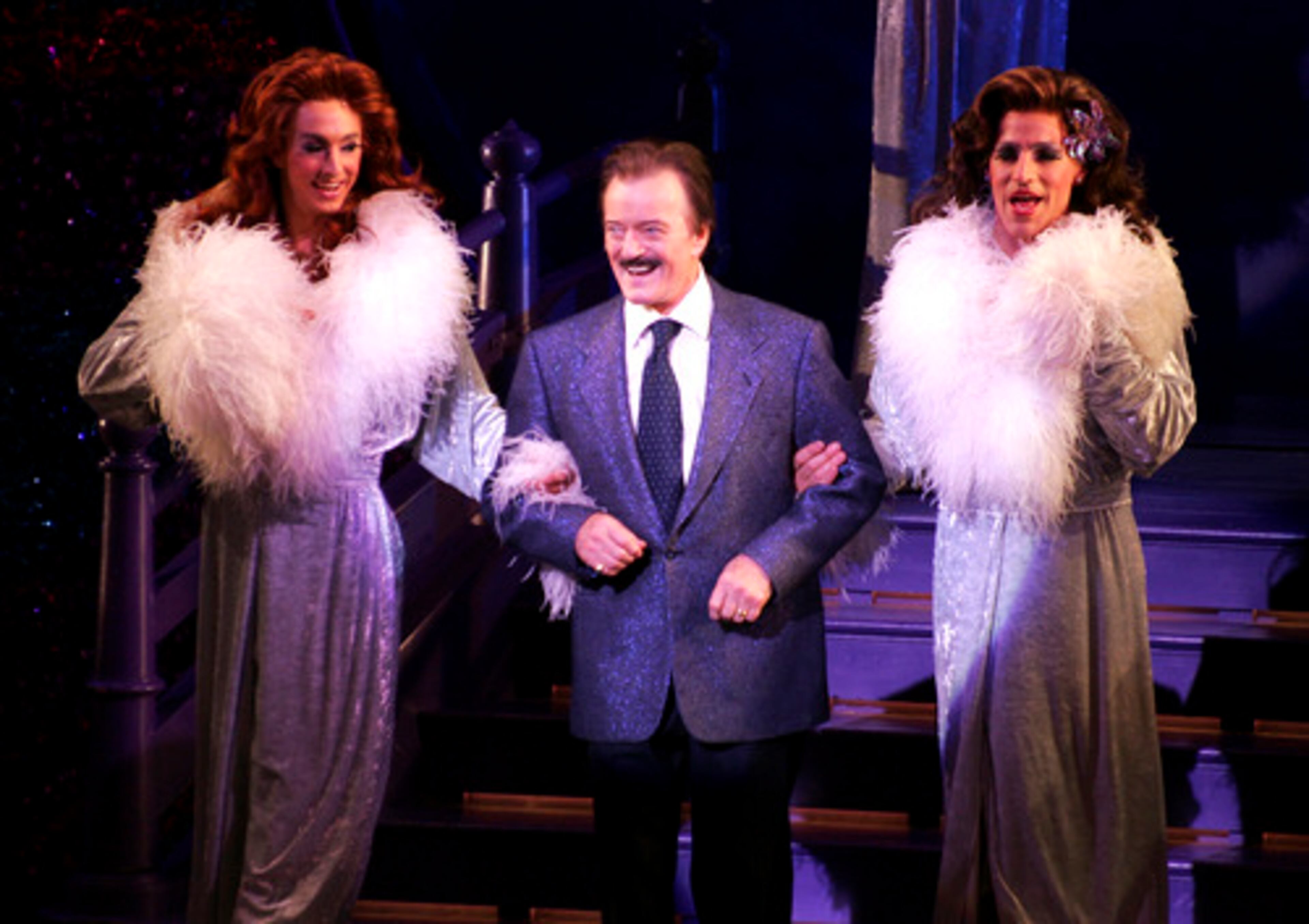 Robert Goulet as Georges in the musical "La Cage Aux Folles" at the Marquis Theater in New York on April 20, 2005.