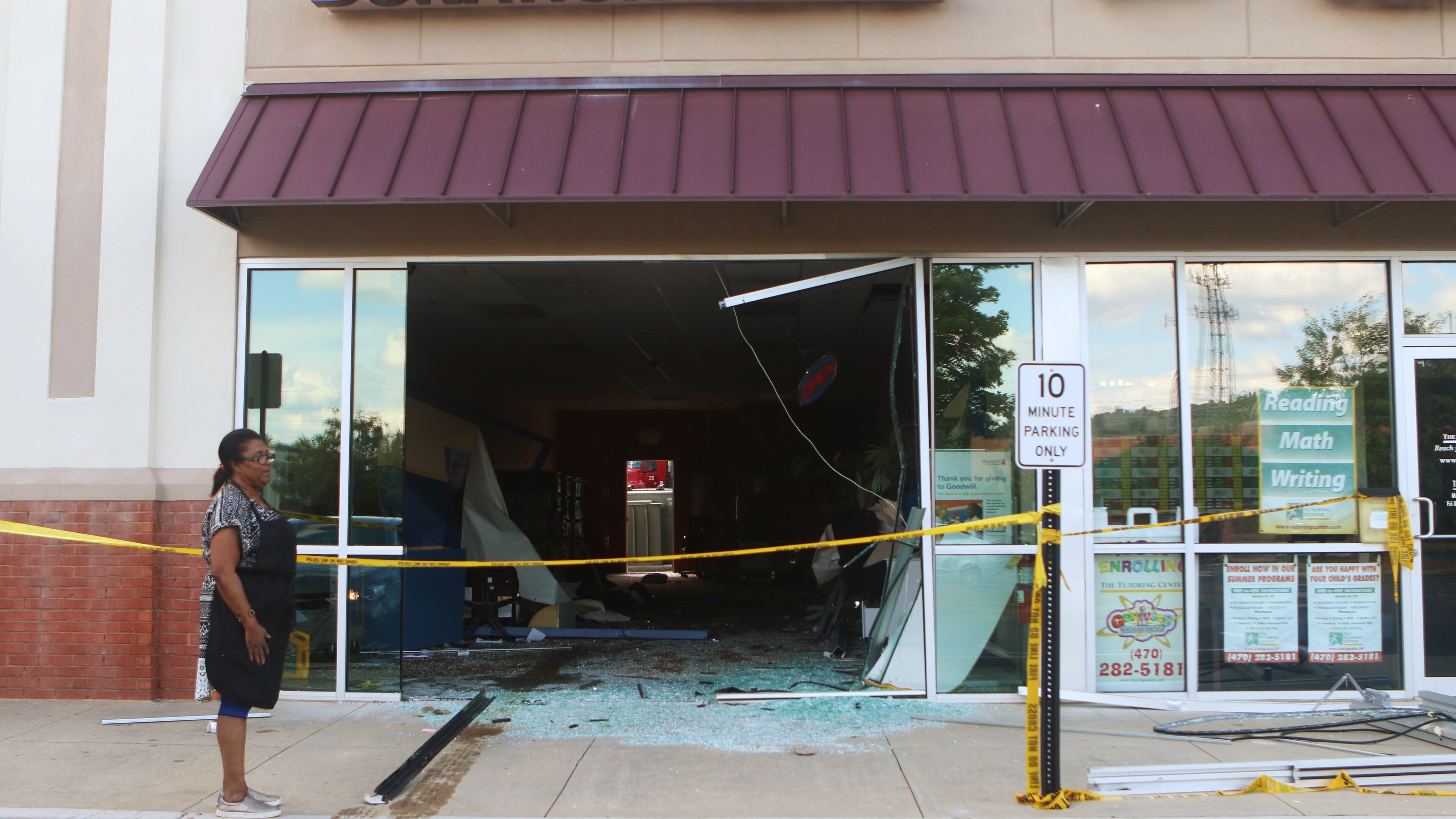 The store is located in a shopping center on Rockbridge Road in Gwinnett County.