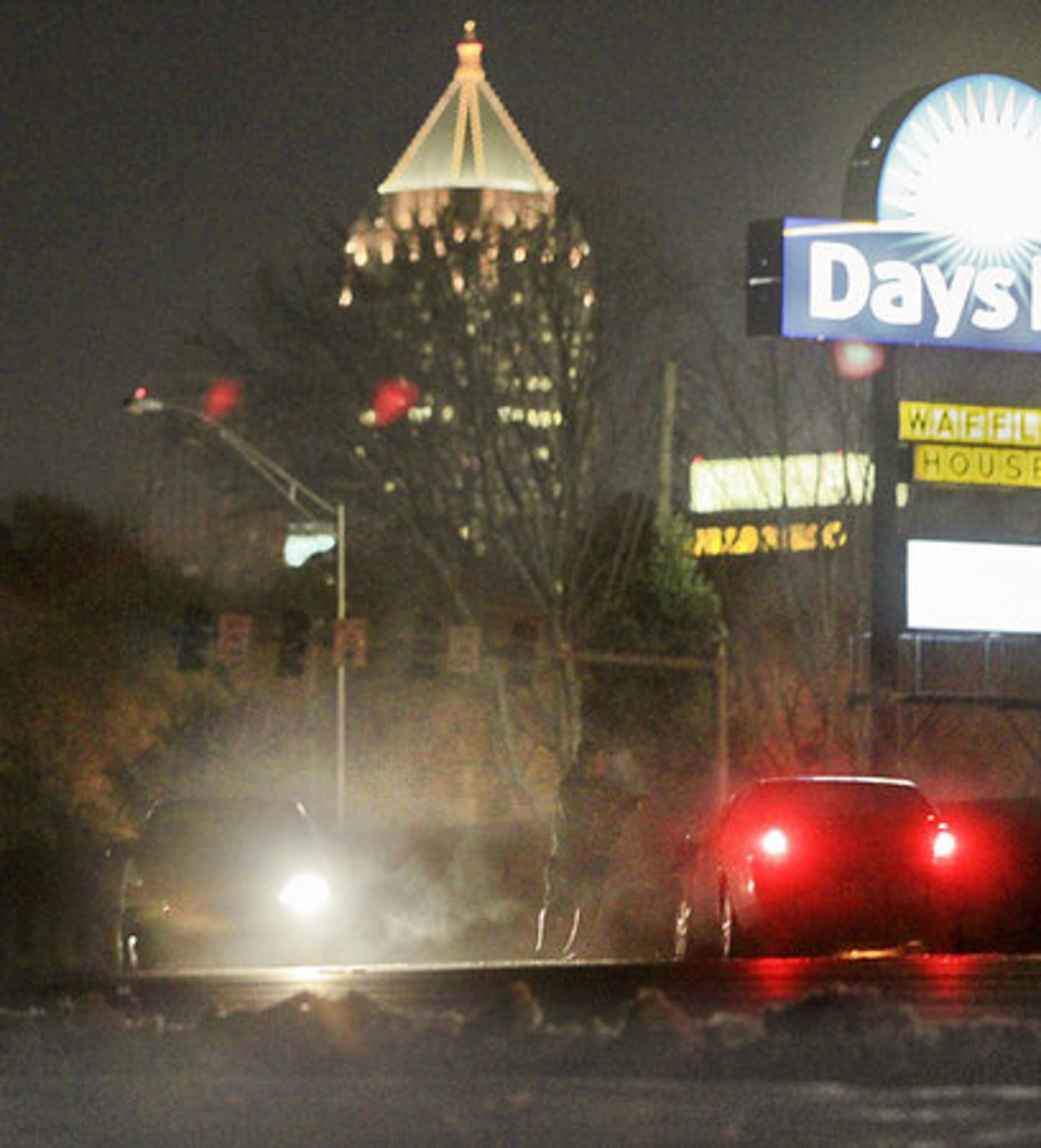 Multiple wrecks were reported in a few spots before dawn.