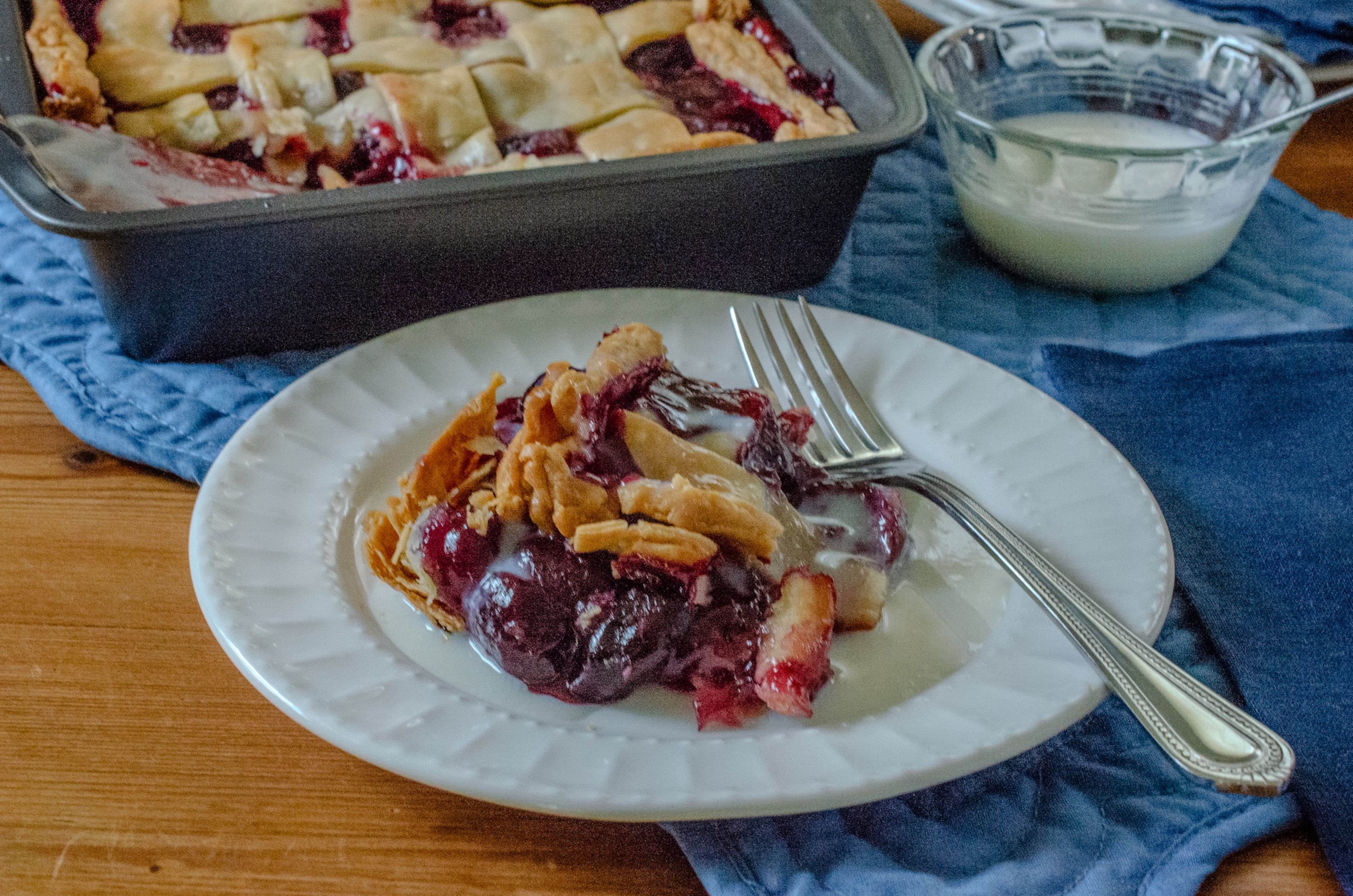 This Cherry Sonker is a petite version of the traditional recipe, yet is still packed with juicy cherries and flaky pastry. (Virginia Willis for the AJC)