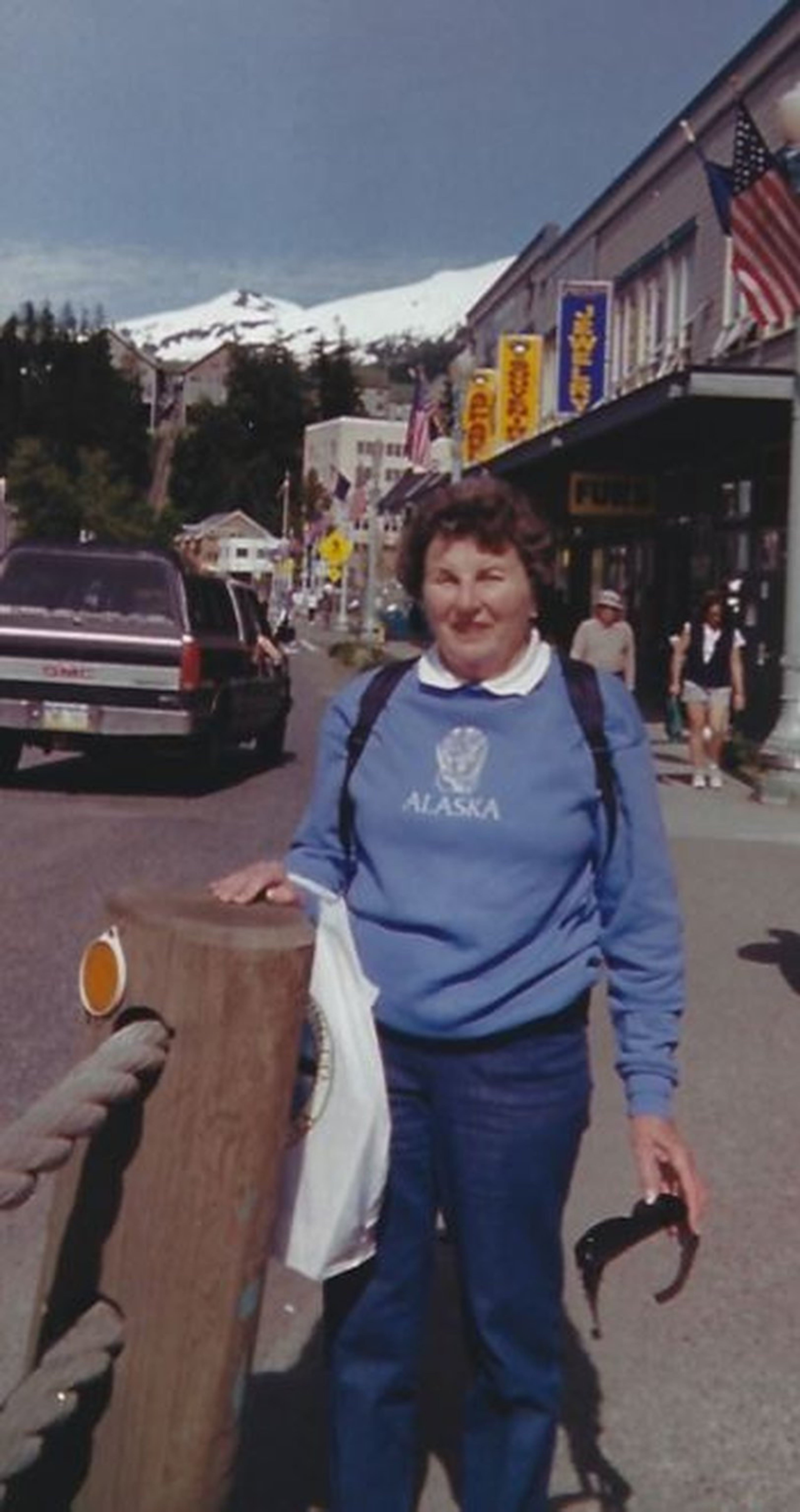 Margaret Stancil, an avid traveler, on an Alaska trip in the late 1990s.